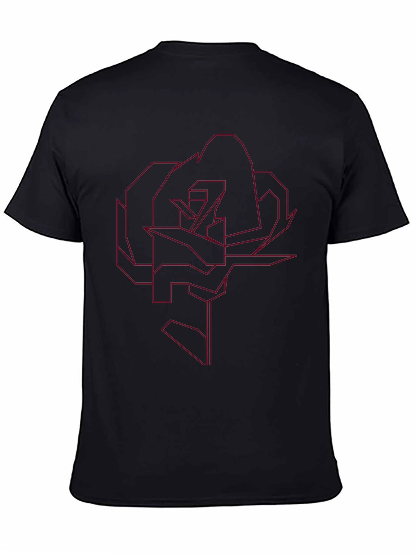 Abstract Geometric Rose Graphic Tee