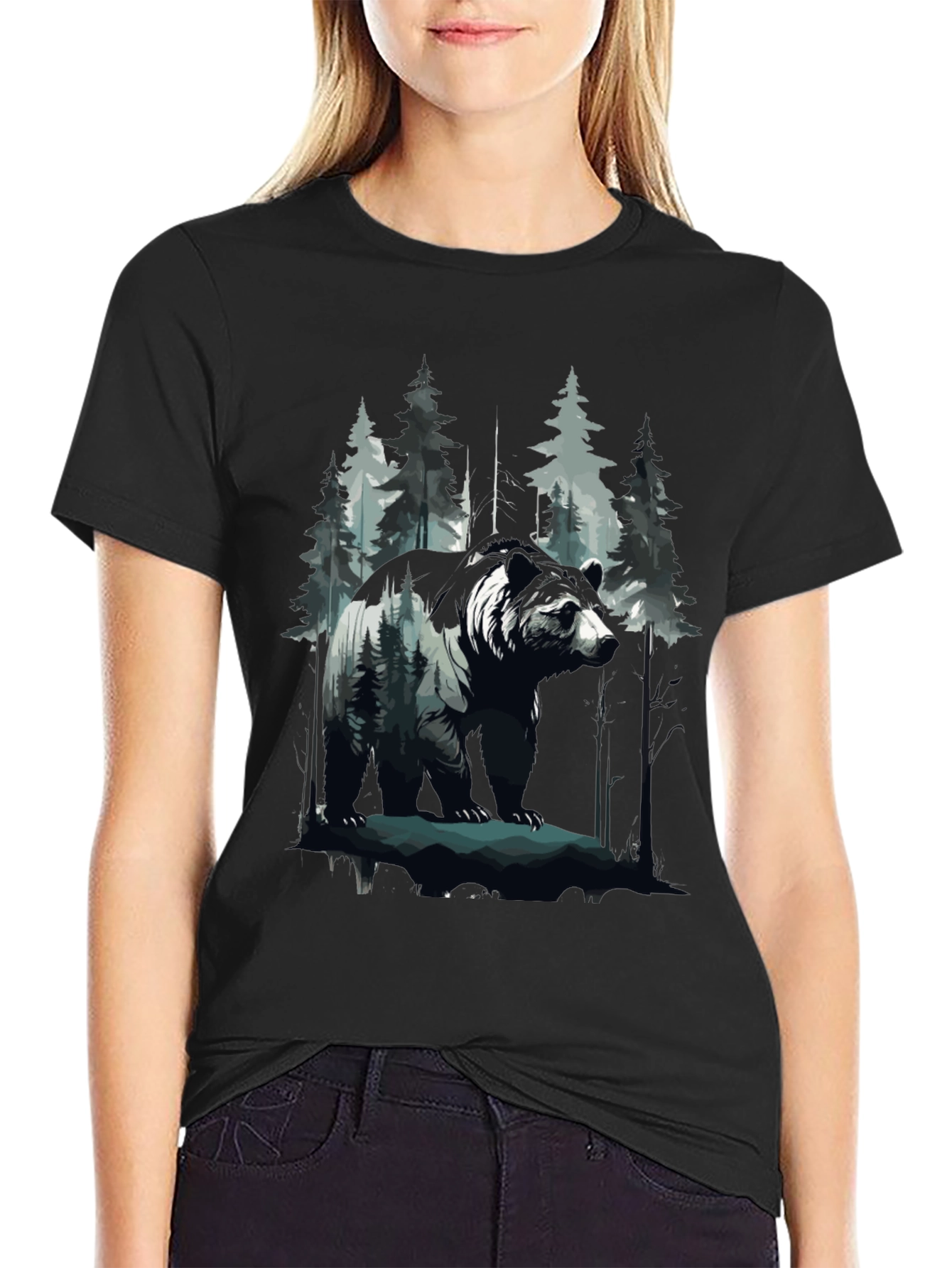 Bear in Woods Graphic Tee