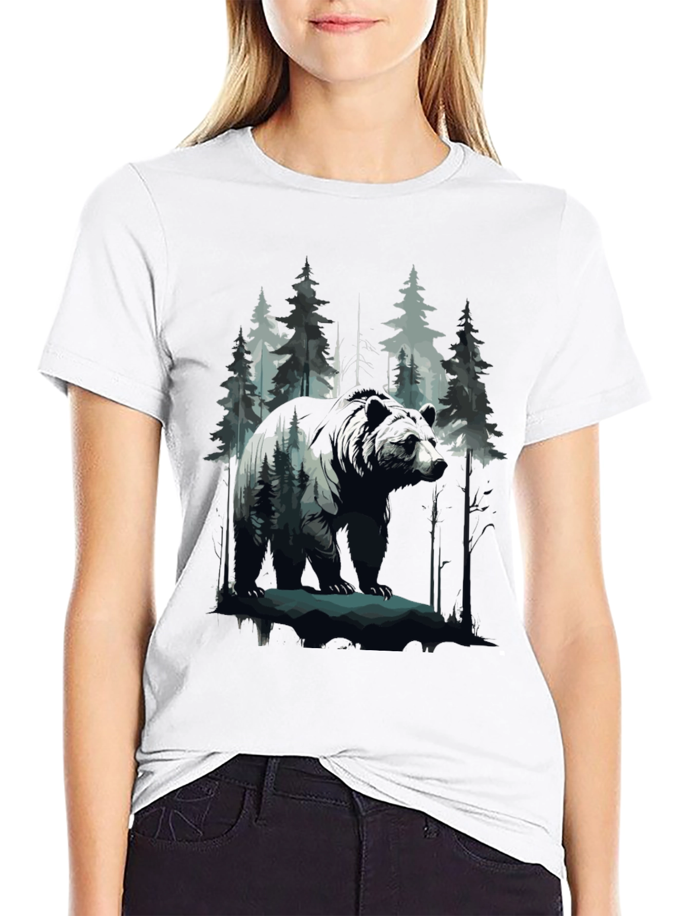 Bear in Woods Graphic Tee