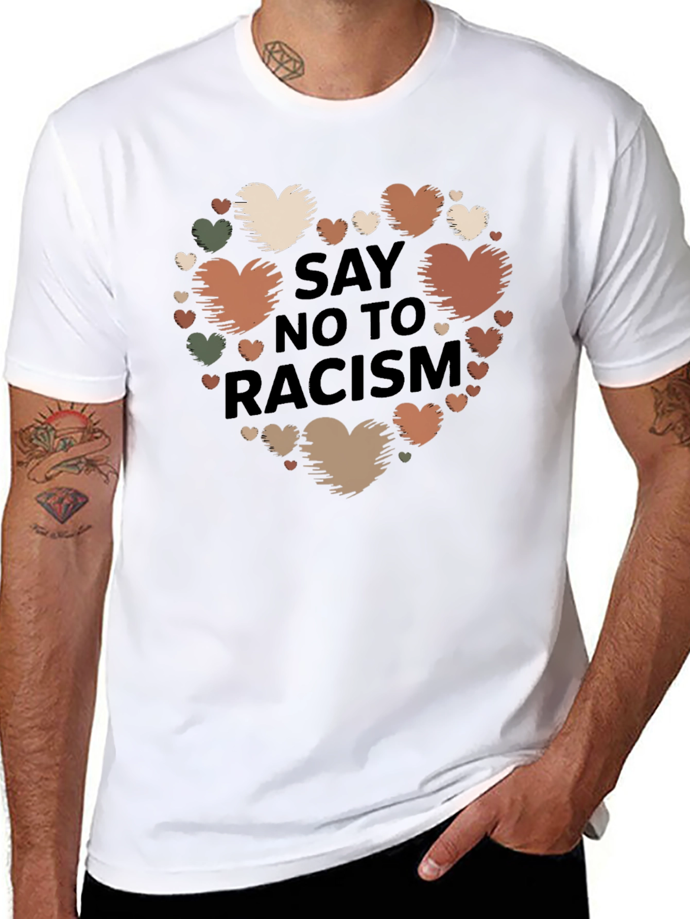 Say No To Racism Heart T-Shirt