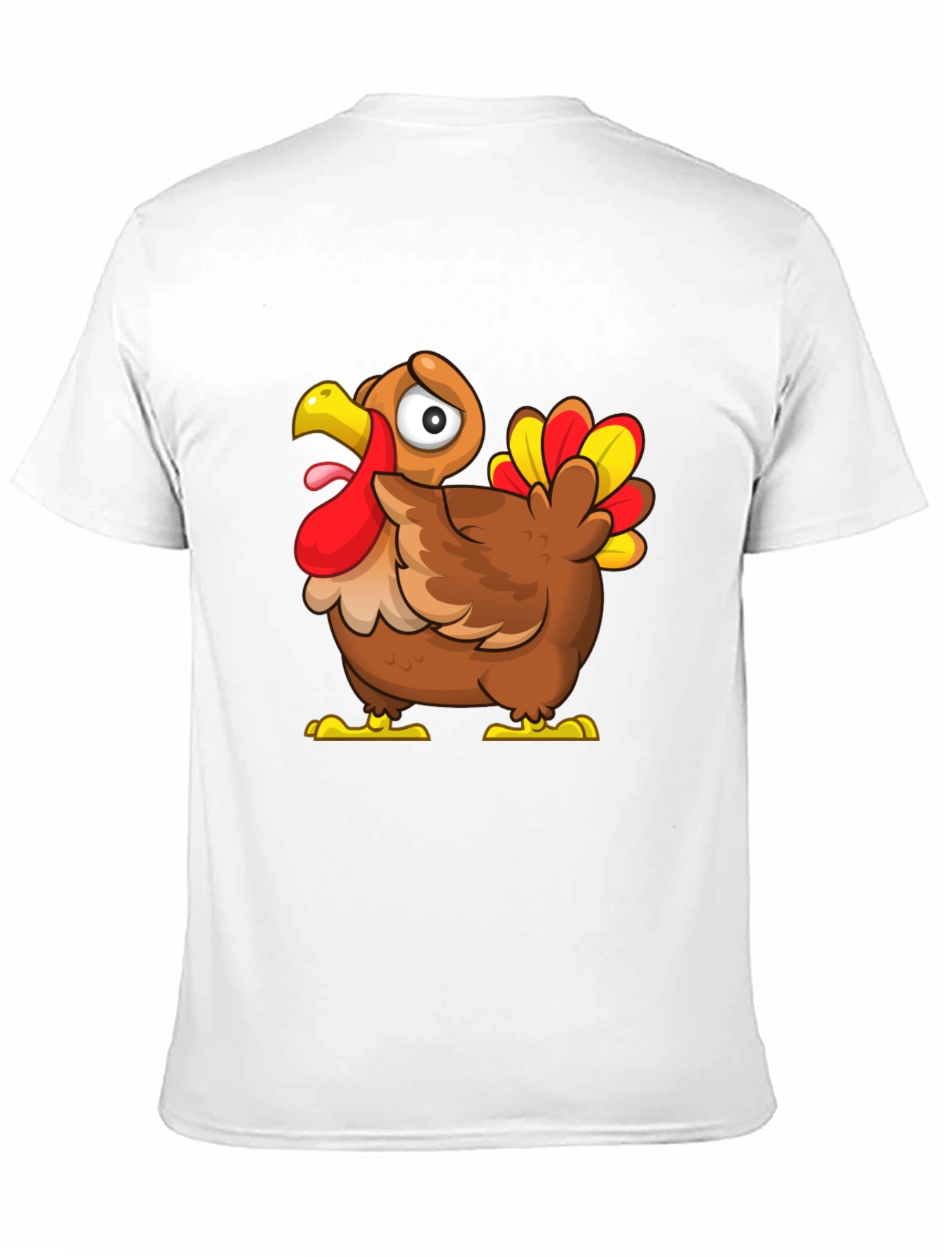 Funny Turkey Cartoon Graphic T-Shirt - Thanksgiving Apparel