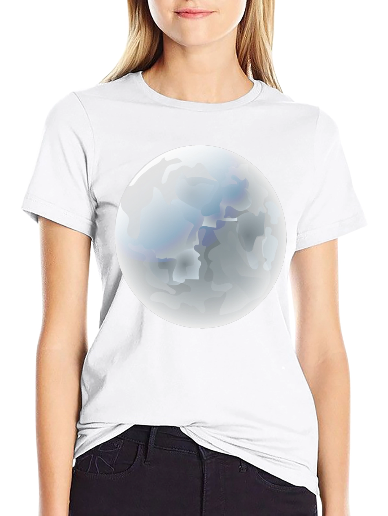 Lunar Graphic Tee - Black Cotton Blend