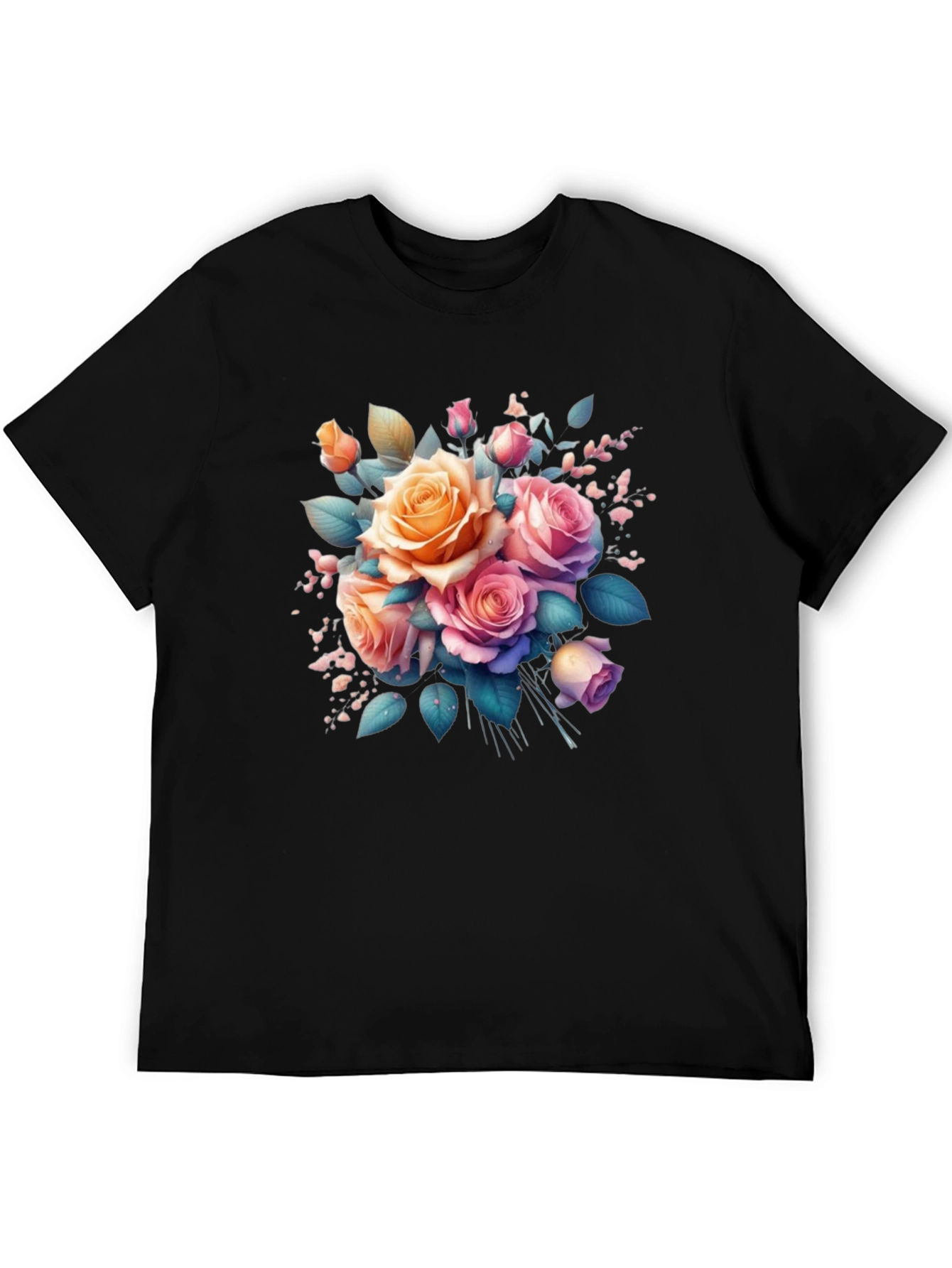 Floral Rose Bouquet Graphic T-Shirt