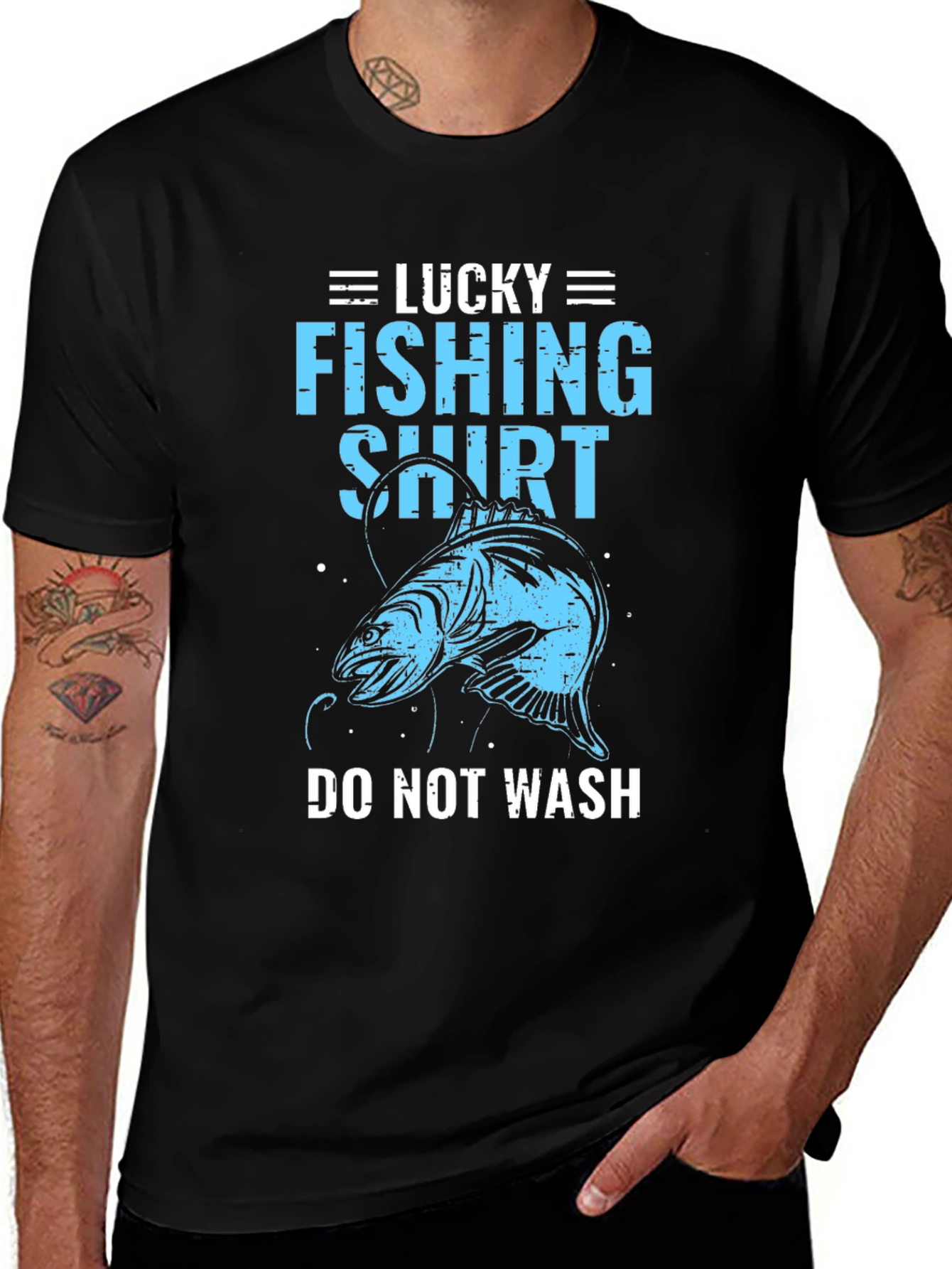 Lucky Fishing Shirt - Novelty Graphic Tee