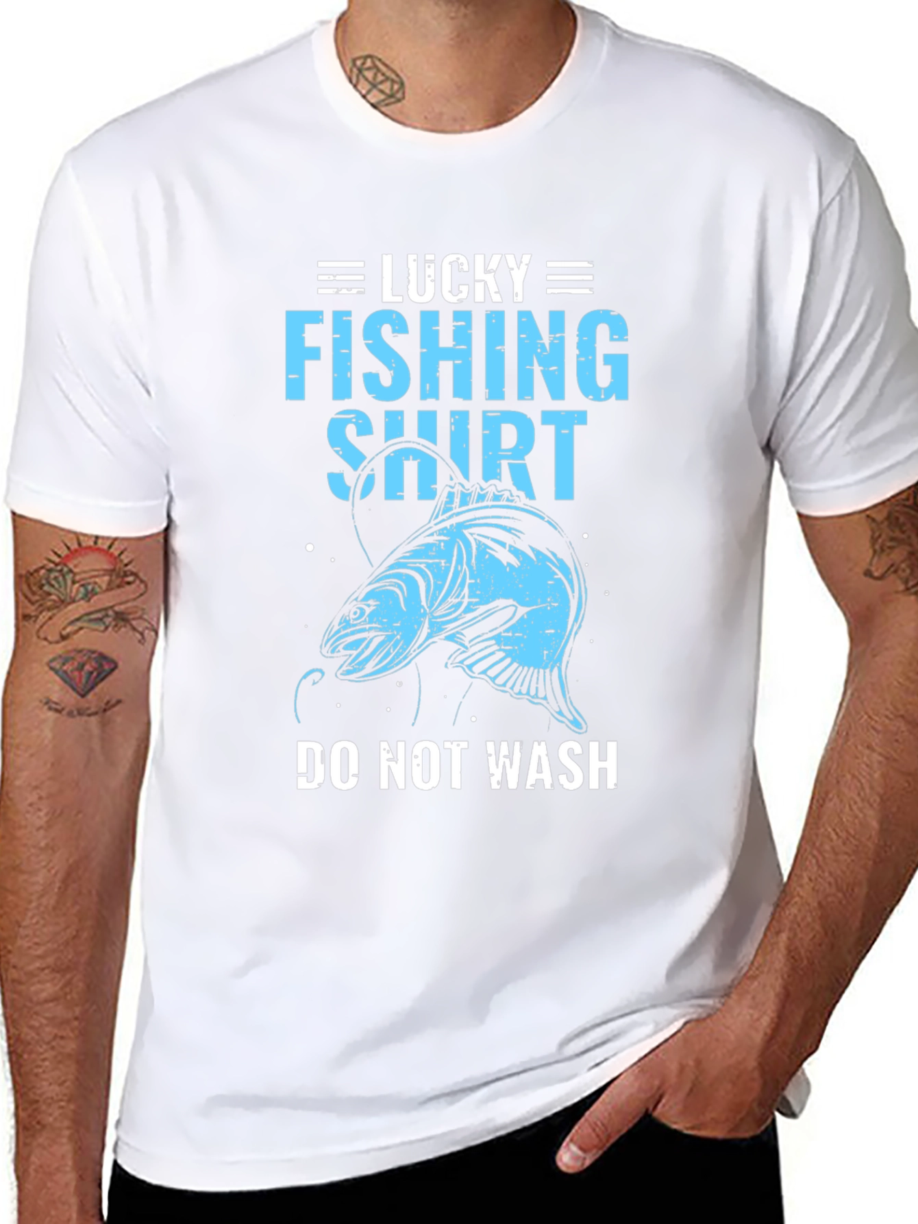 Lucky Fishing Shirt - Novelty Graphic Tee