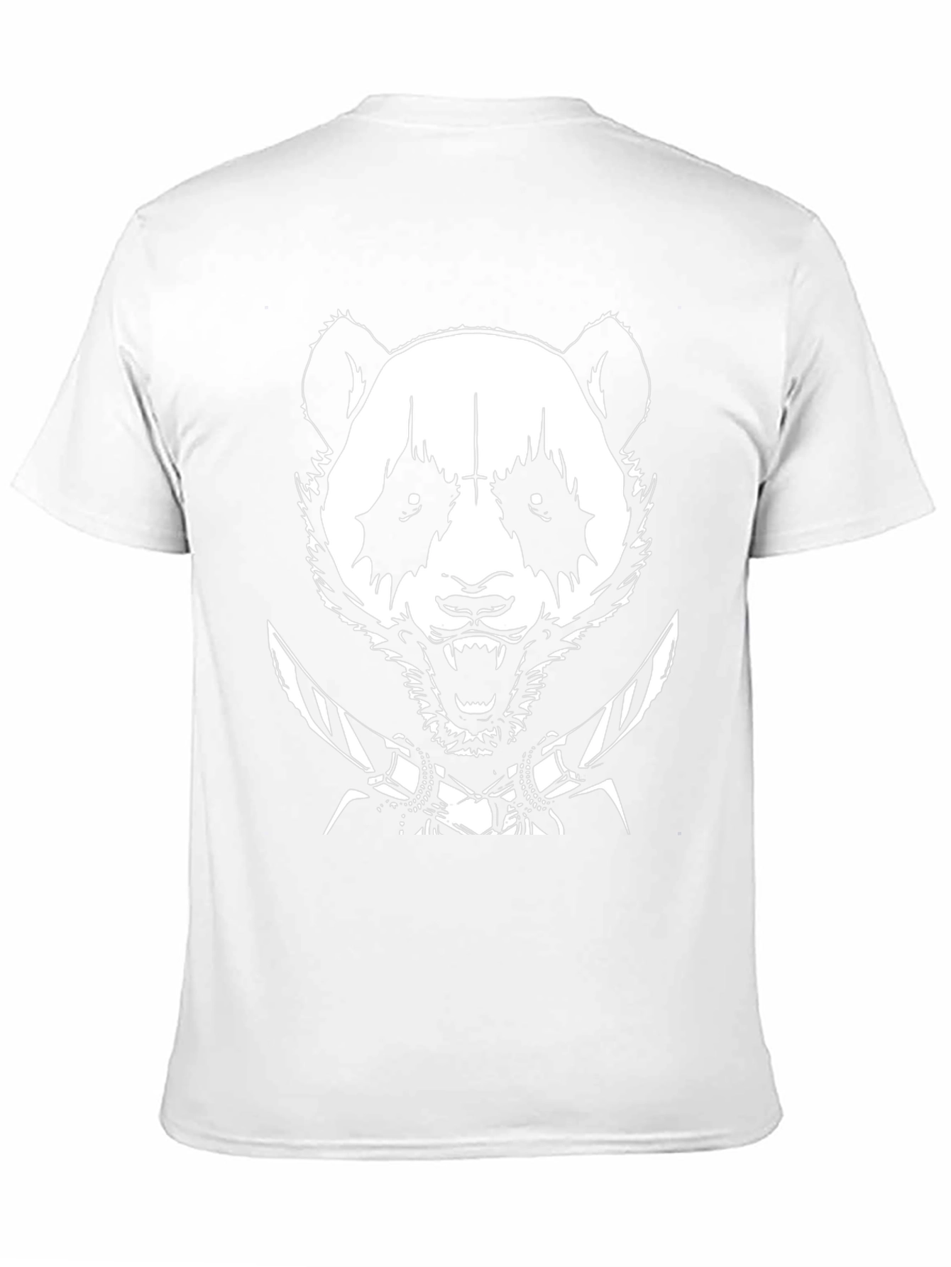 Panda Swords T-Shirt - Black Metal Style