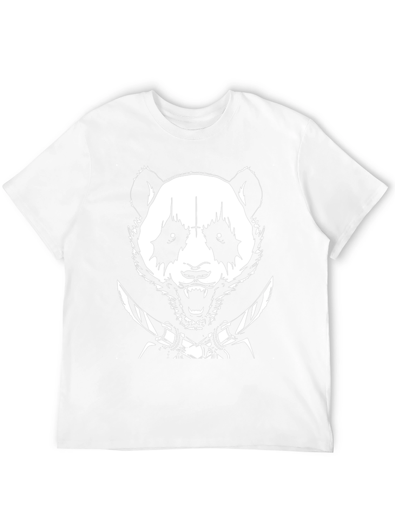 Panda Swords T-Shirt - Black Metal Style