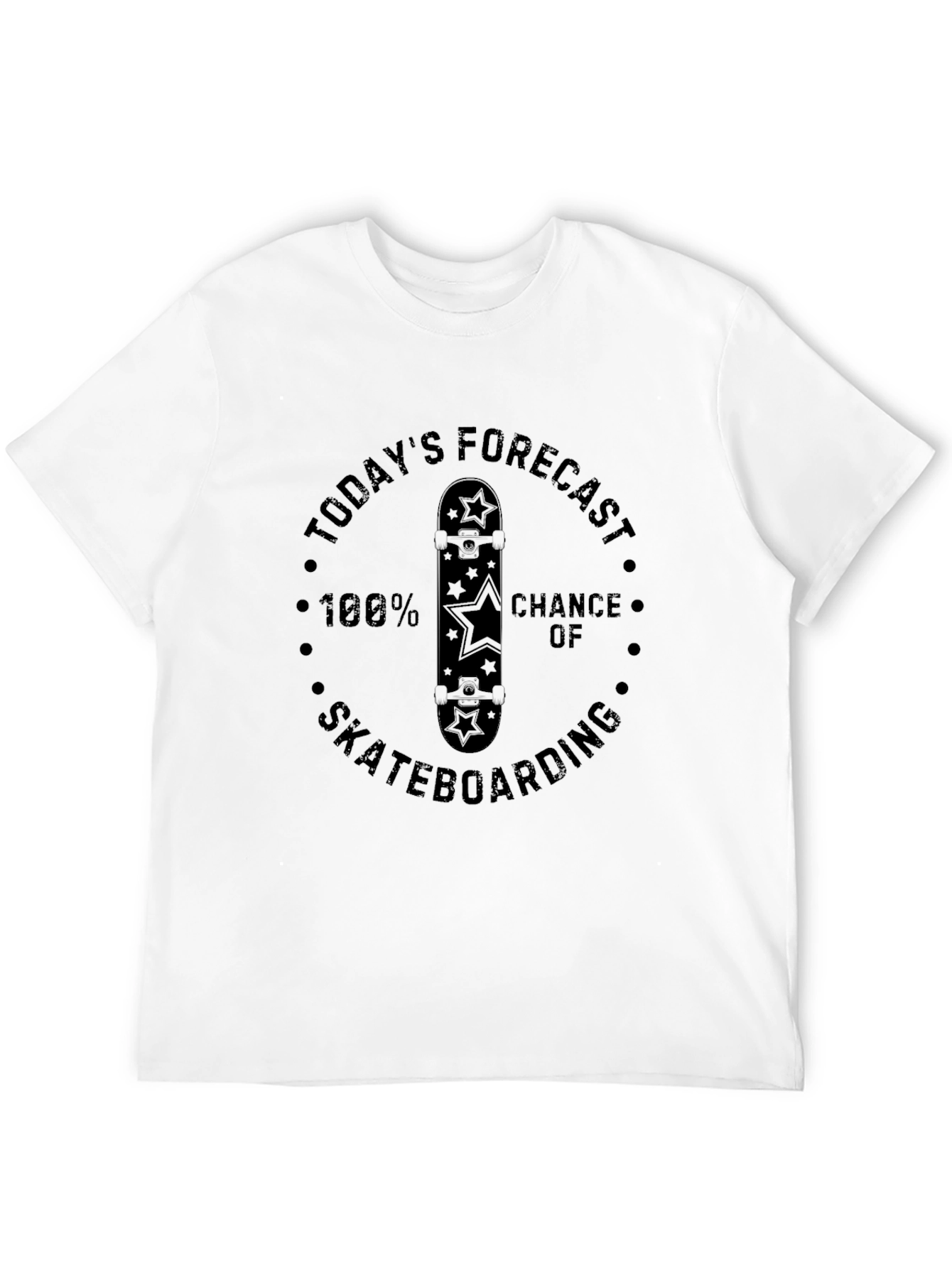 Skateboarding Forecast Tee - Black Graphic T-Shirt
