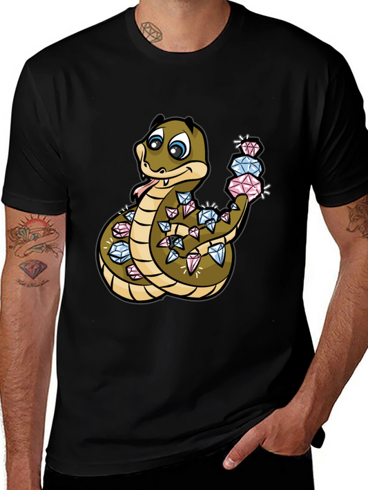 Diamond Snake Graphic Tee - Stylish Comfort