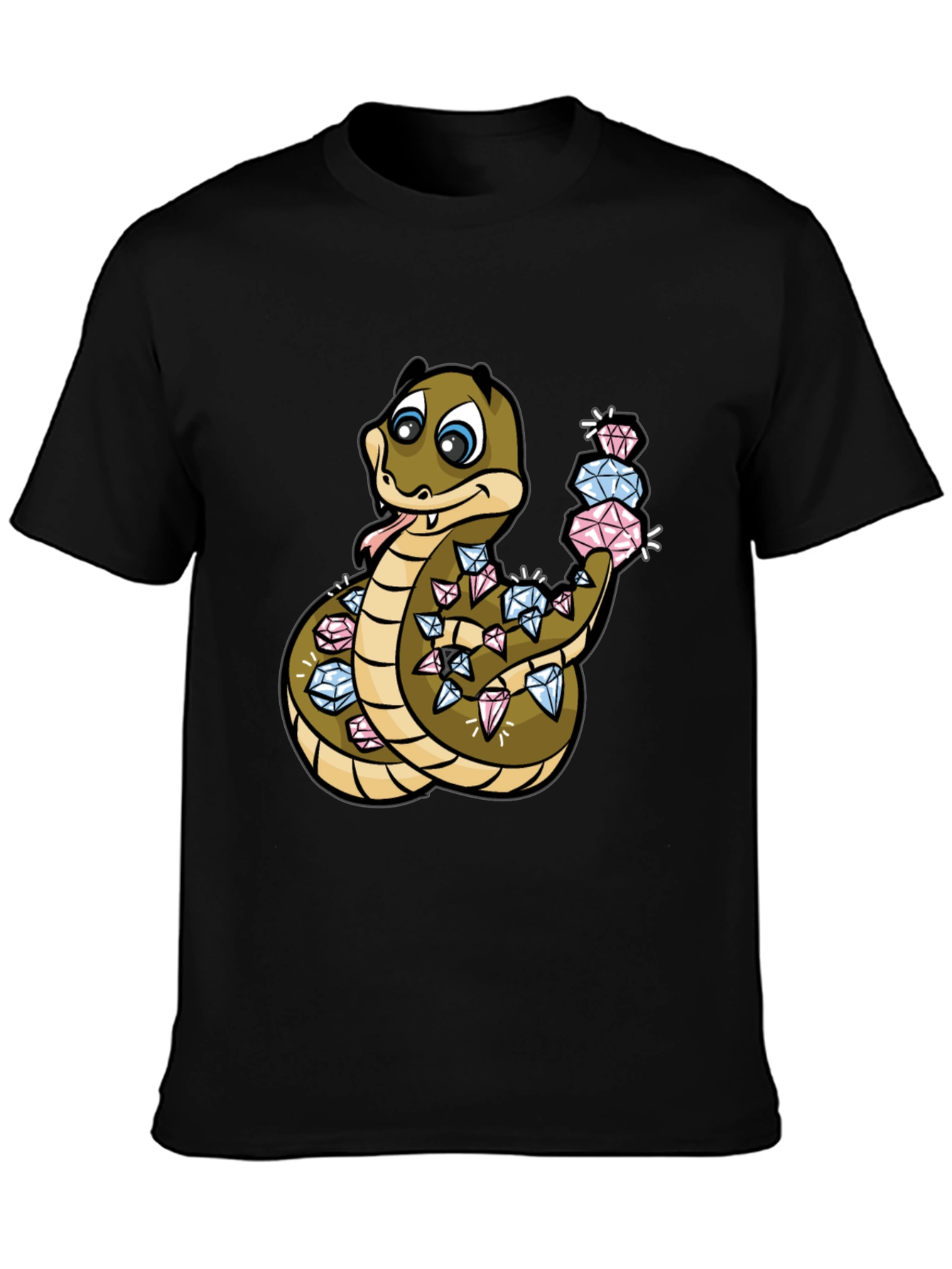 Diamond Snake Graphic Tee - Stylish Comfort