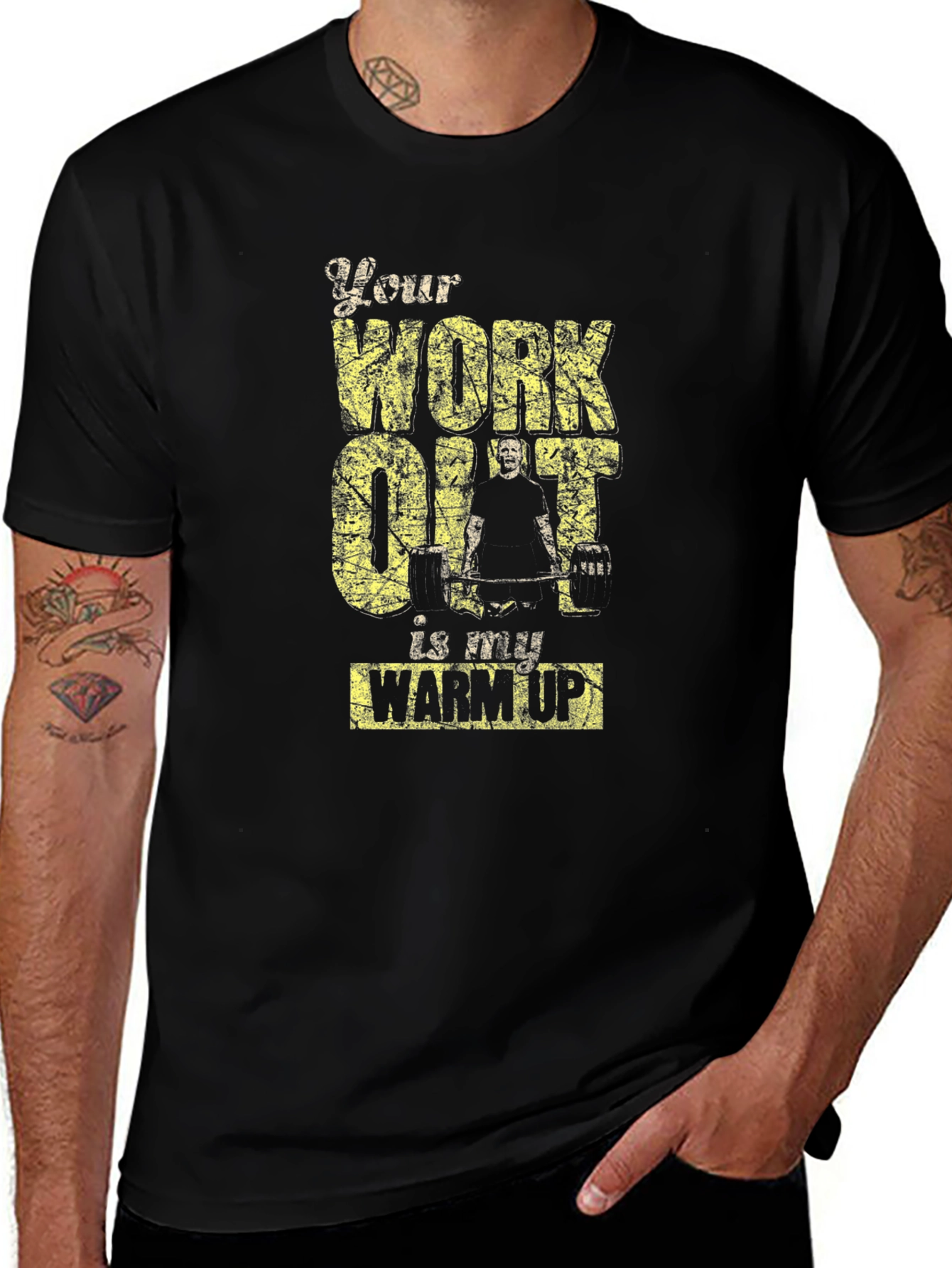 Workout Graphic Tee - Motivational Gym Shirt