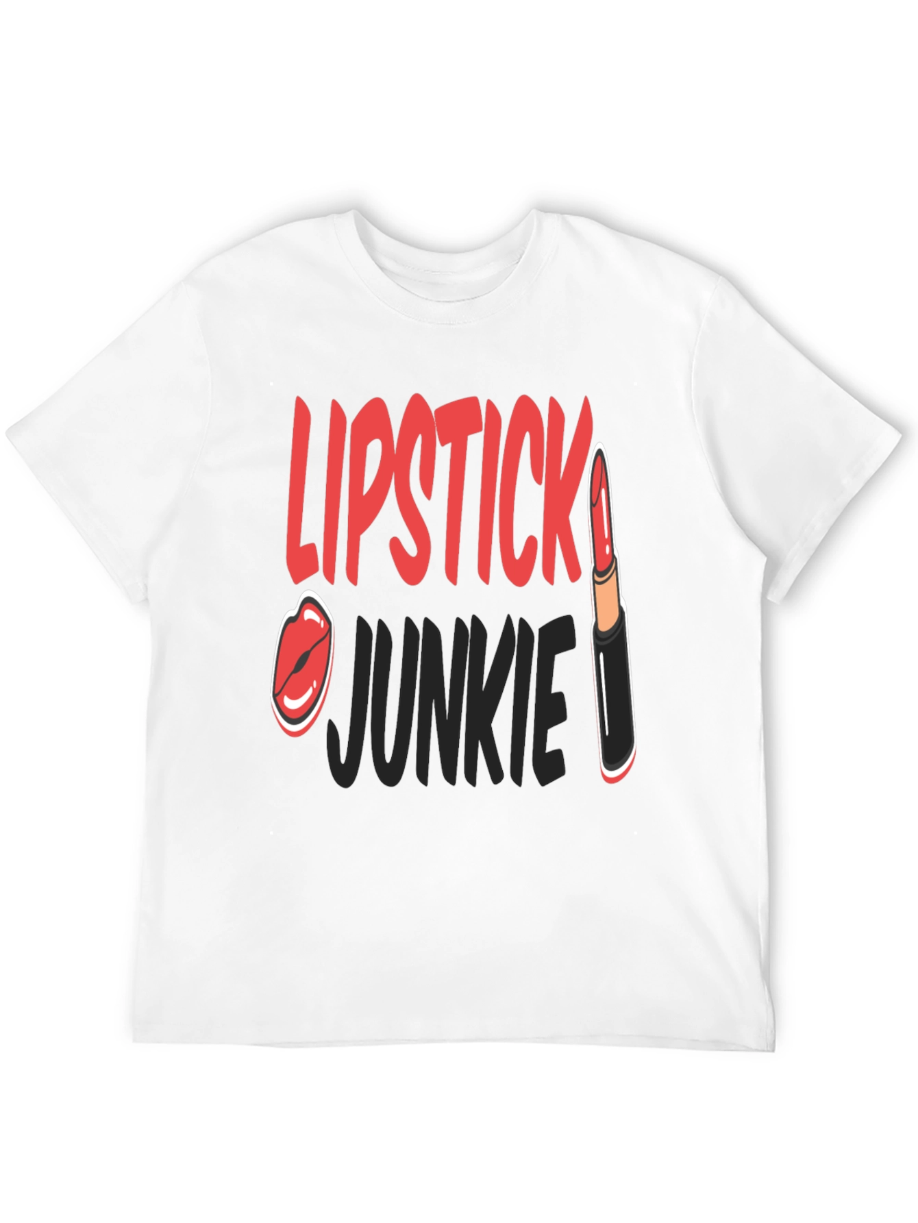 Lipstick Junkie Graphic T-Shirt - Fashion Tee