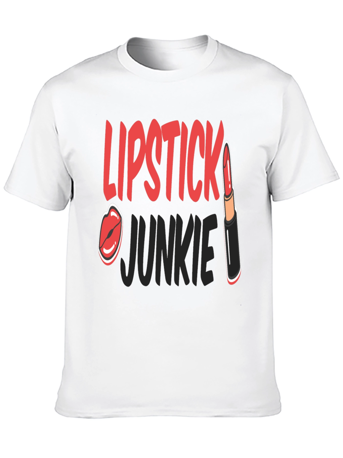 Lipstick Junkie Graphic T-Shirt - Fashion Tee