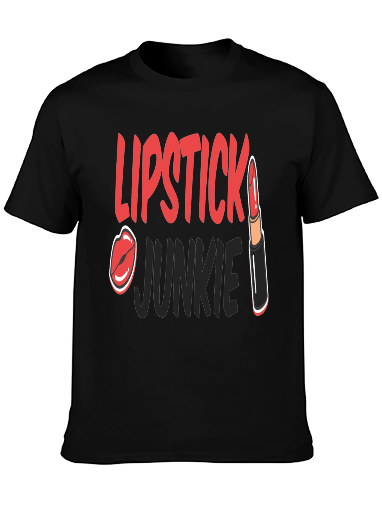 Lipstick Junkie Graphic T-Shirt - Fashion Tee