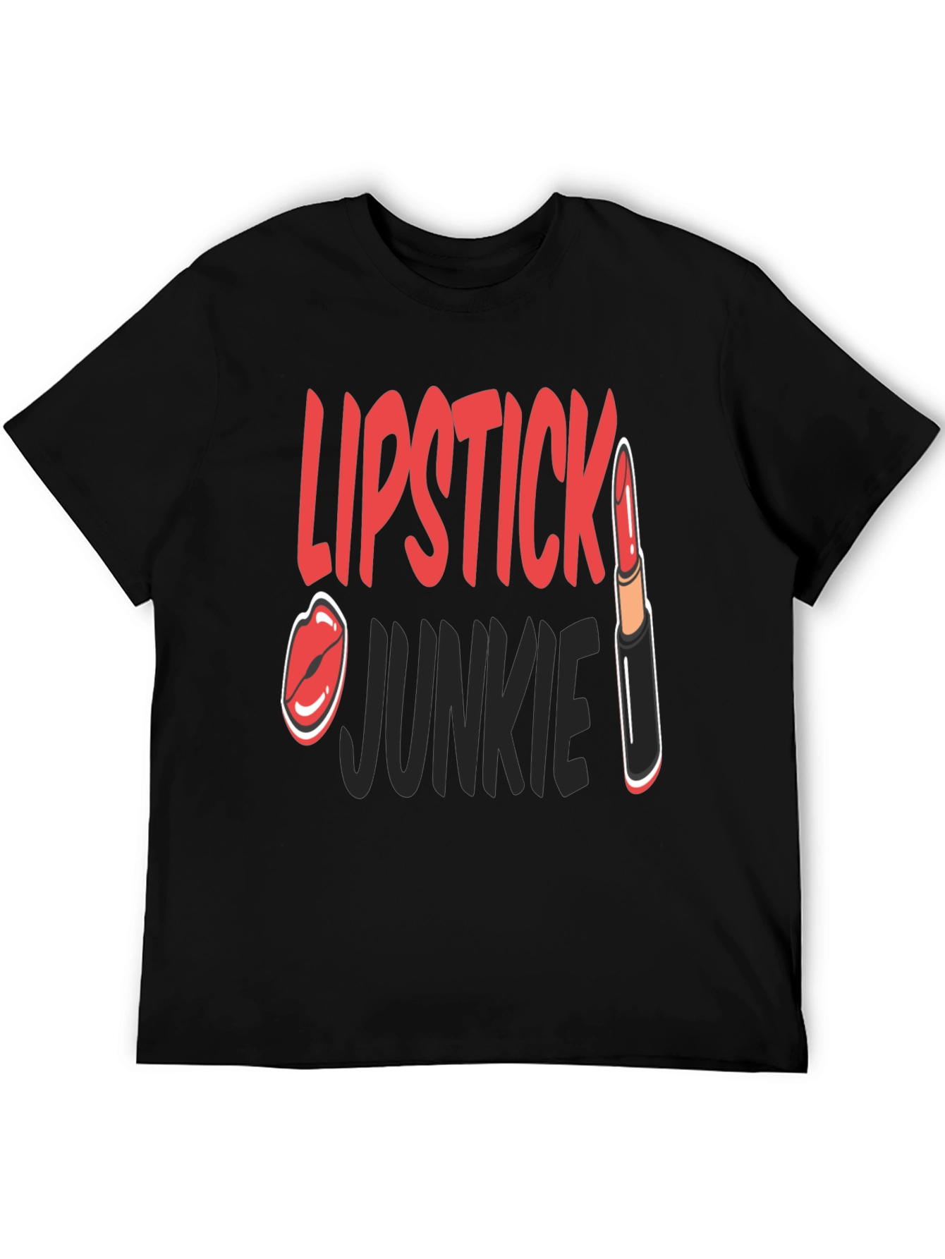 Lipstick Junkie Graphic T-Shirt - Fashion Tee