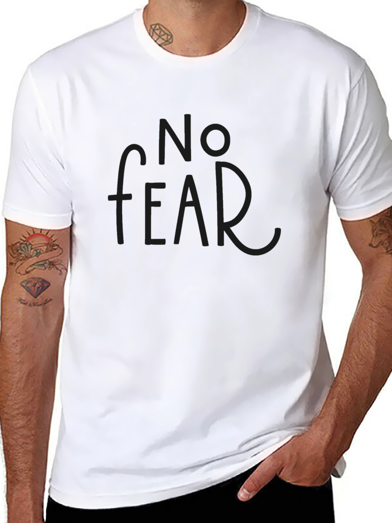 No Fear Black Graphic Tee