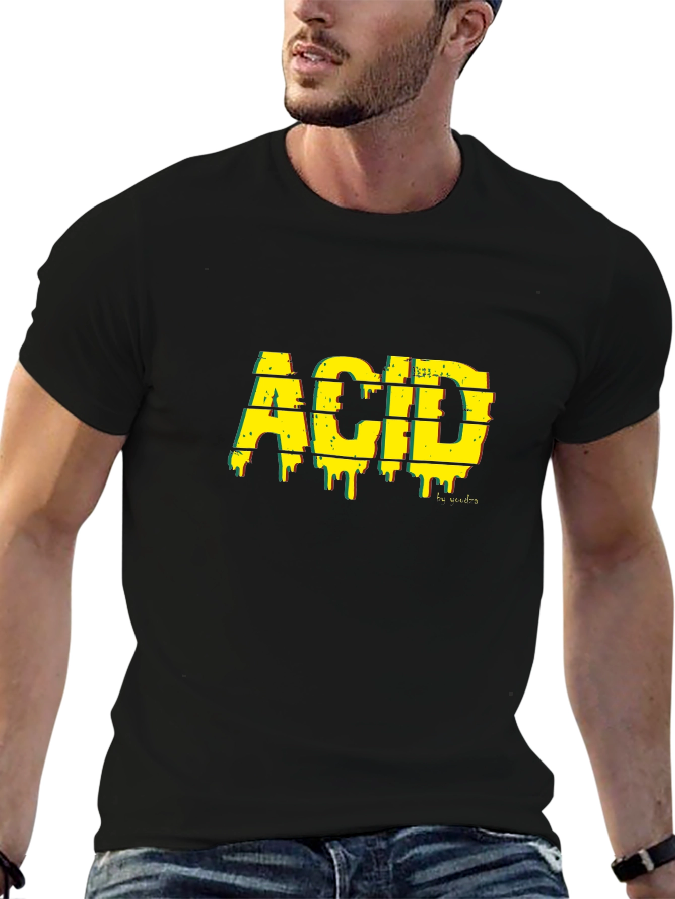 Acid Graphic Black Tee - Stylish Streetwear