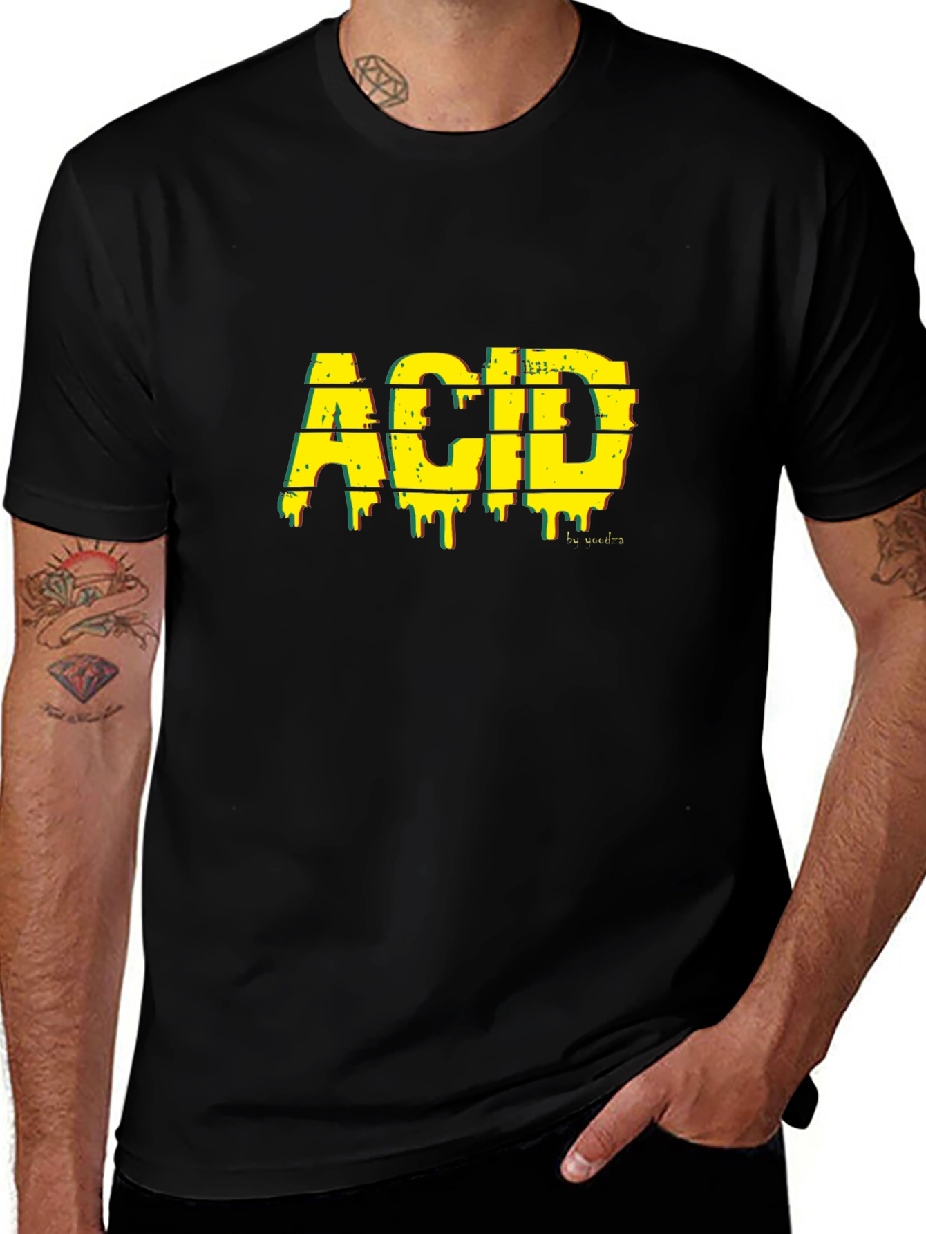 Acid Graphic Black Tee - Stylish Streetwear