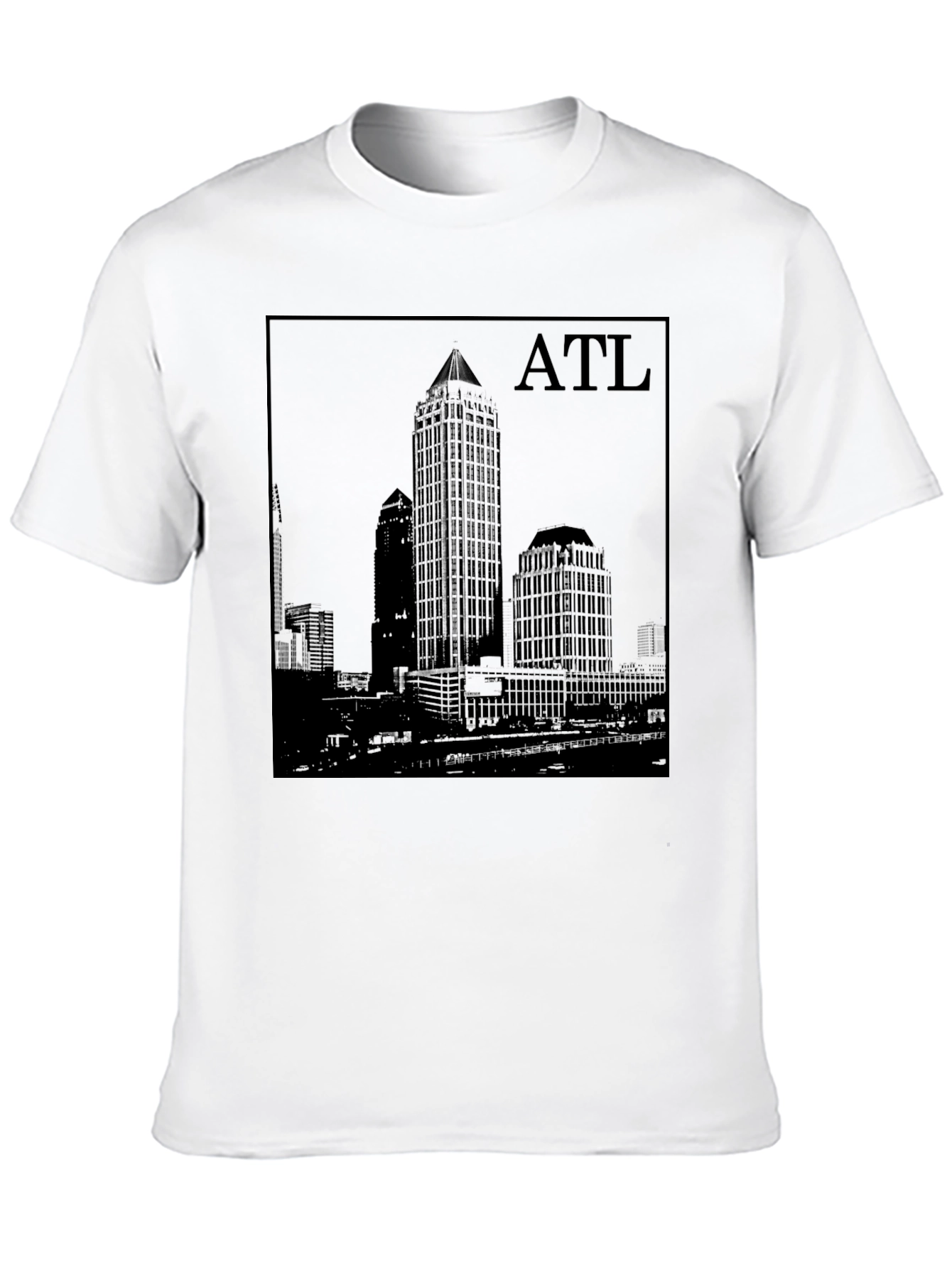 Atlanta Skyline Black Graphic T-Shirt