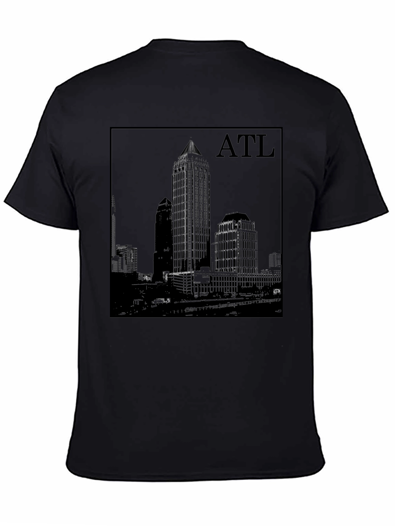 Atlanta Skyline Black Graphic T-Shirt