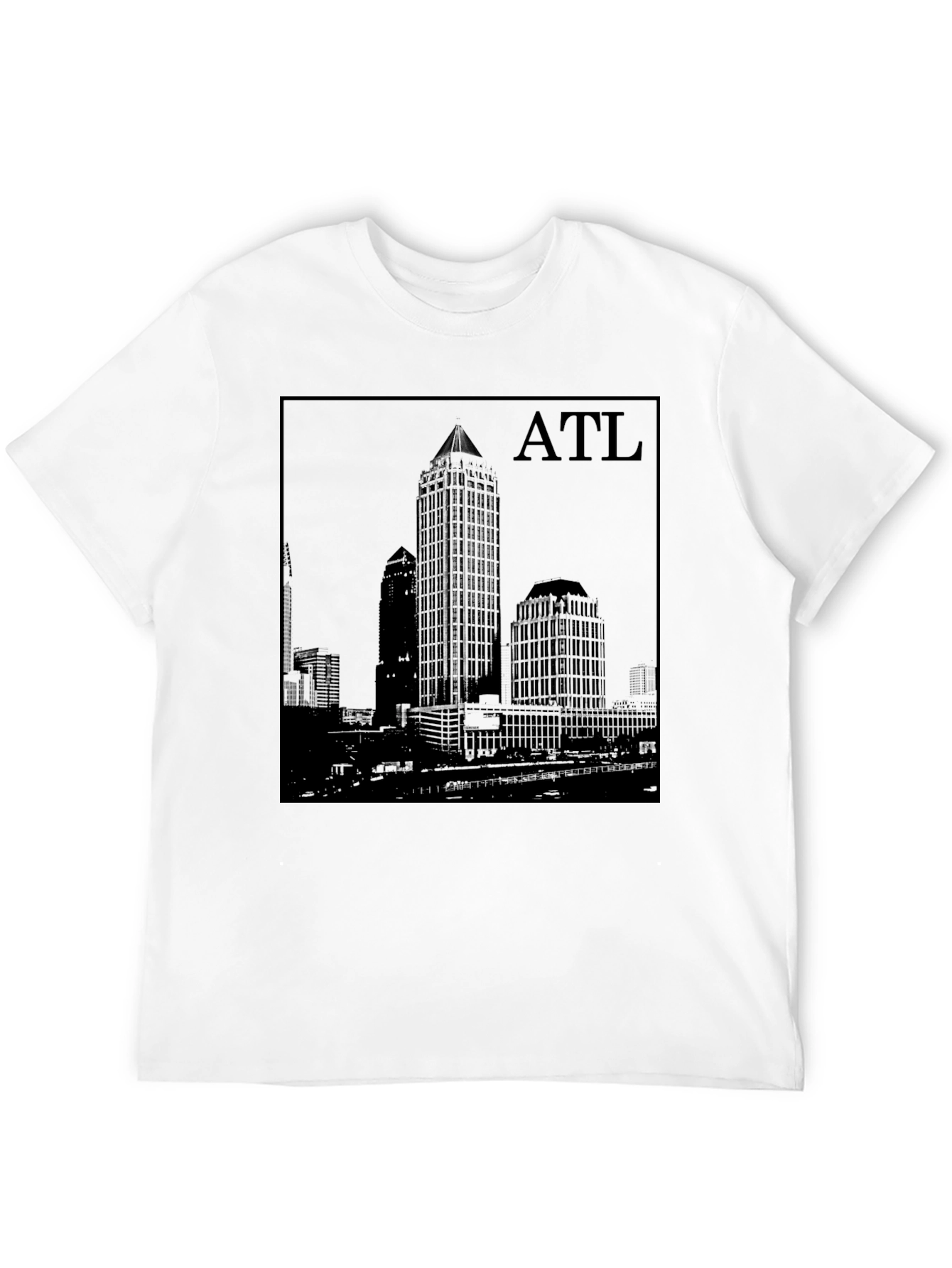 Atlanta Skyline Black Graphic T-Shirt