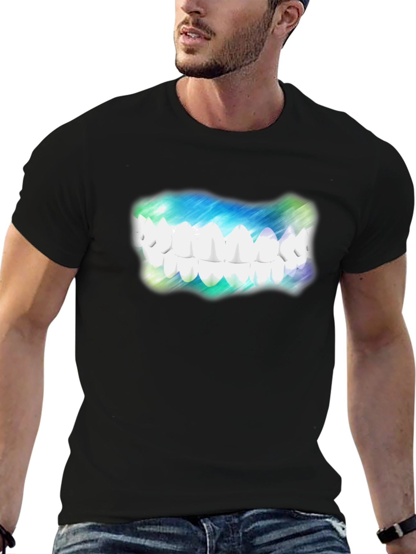 Grinning Teeth Graphic Tee - Funny Dental T-Shirt