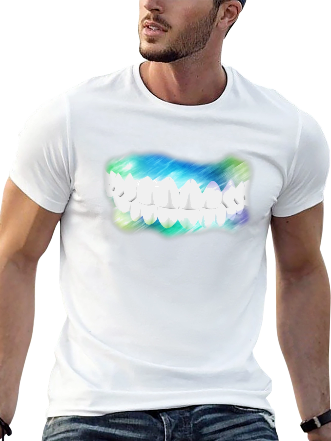 Grinning Teeth Graphic Tee - Funny Dental T-Shirt