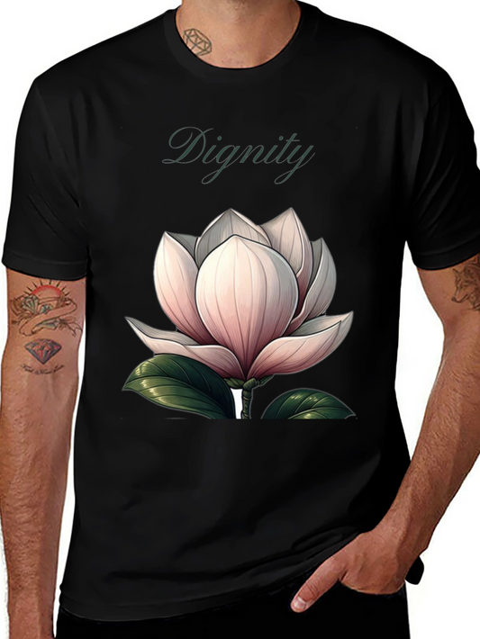 Dignity Floral Graphic Black T-Shirt