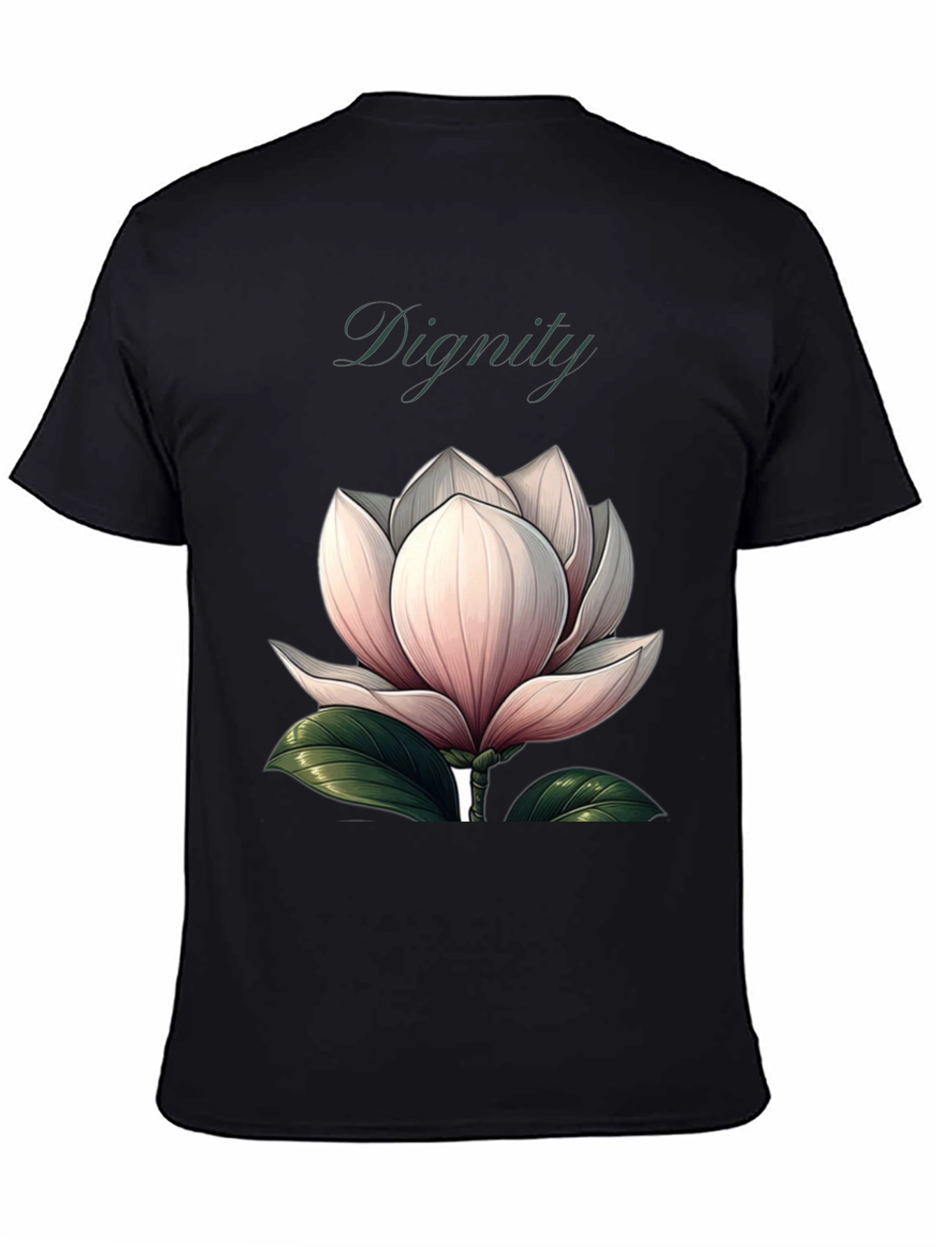 Dignity Floral Graphic Black T-Shirt