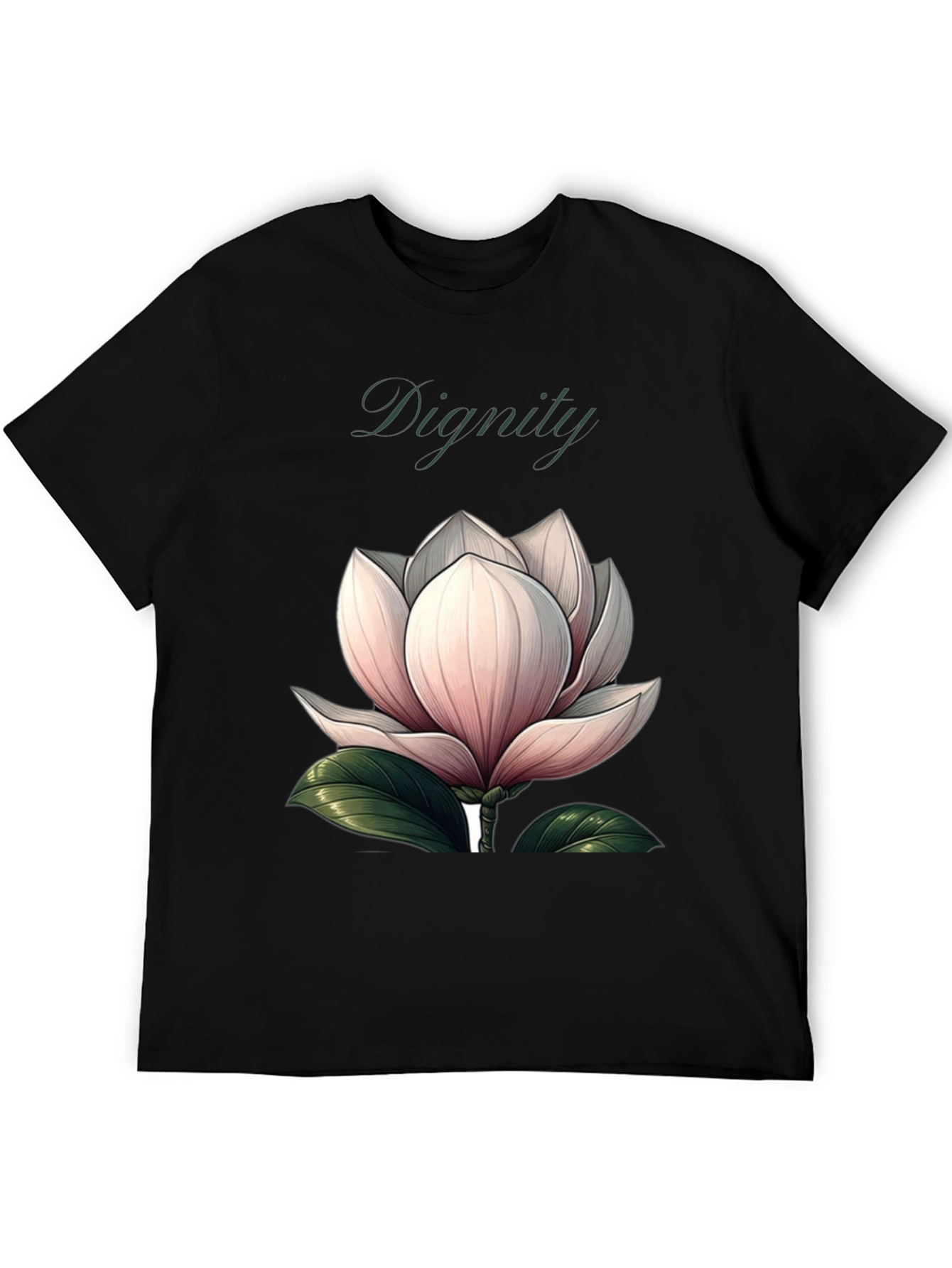 Dignity Floral Graphic Black T-Shirt