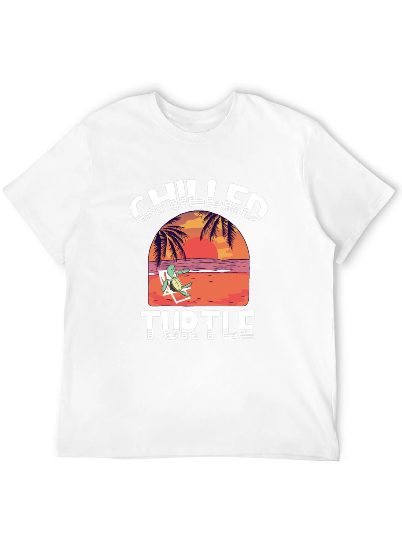 Chilled Turtle Graphic T-Shirt - Black Cotton Tee