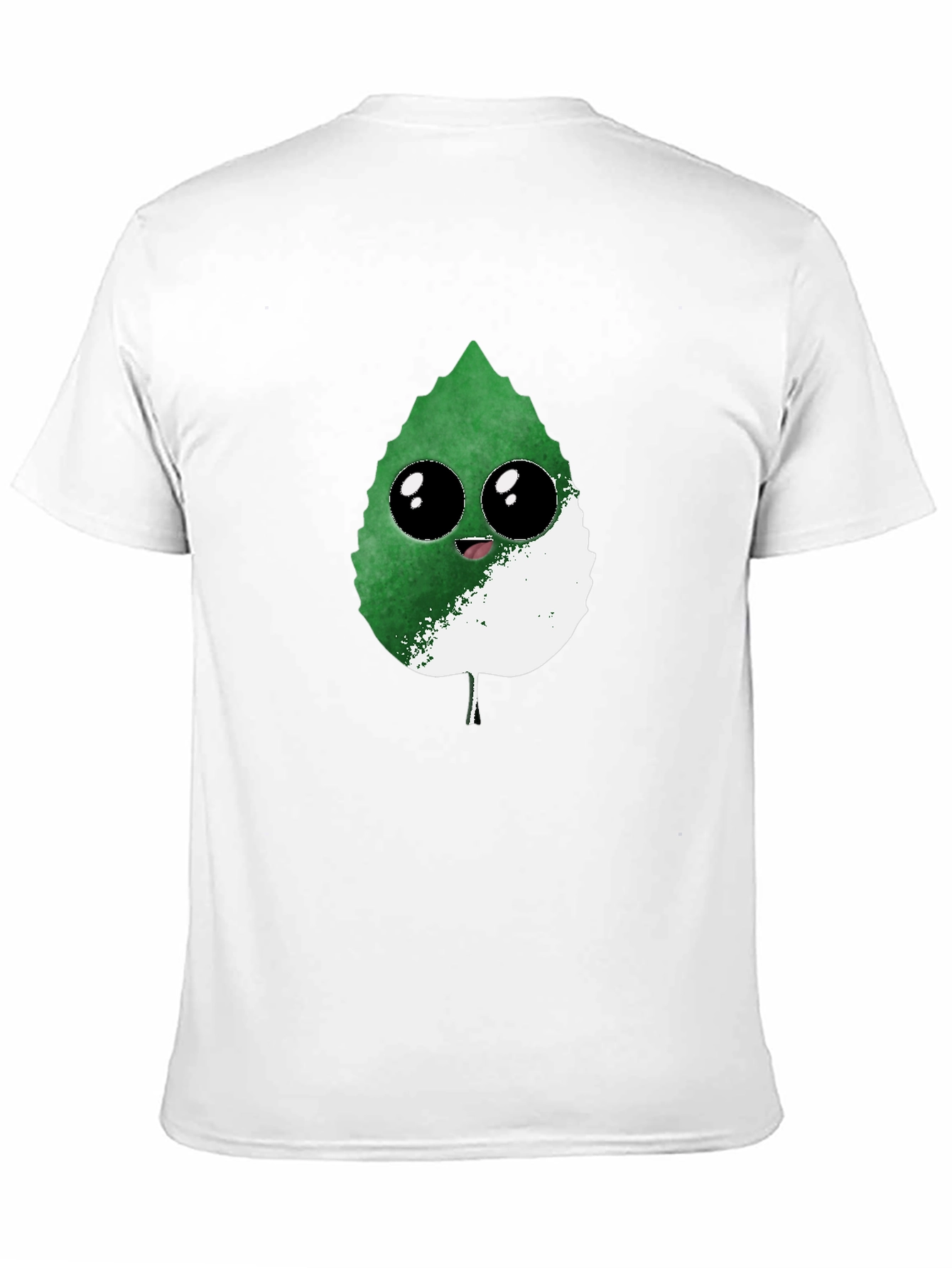 Cute Leaf Graphic Tee - Black T-Shirt
