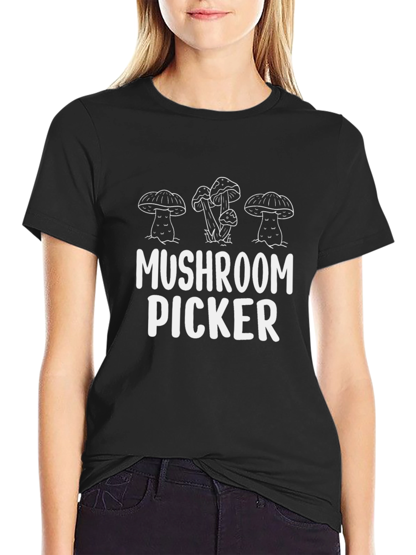 Mushroom Picker Black T-Shirt