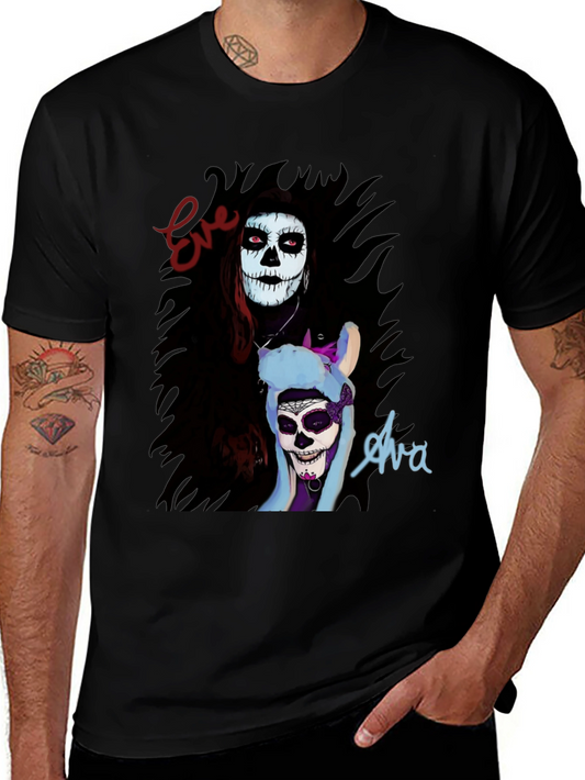 Eve and Ava Black Graphic Tee