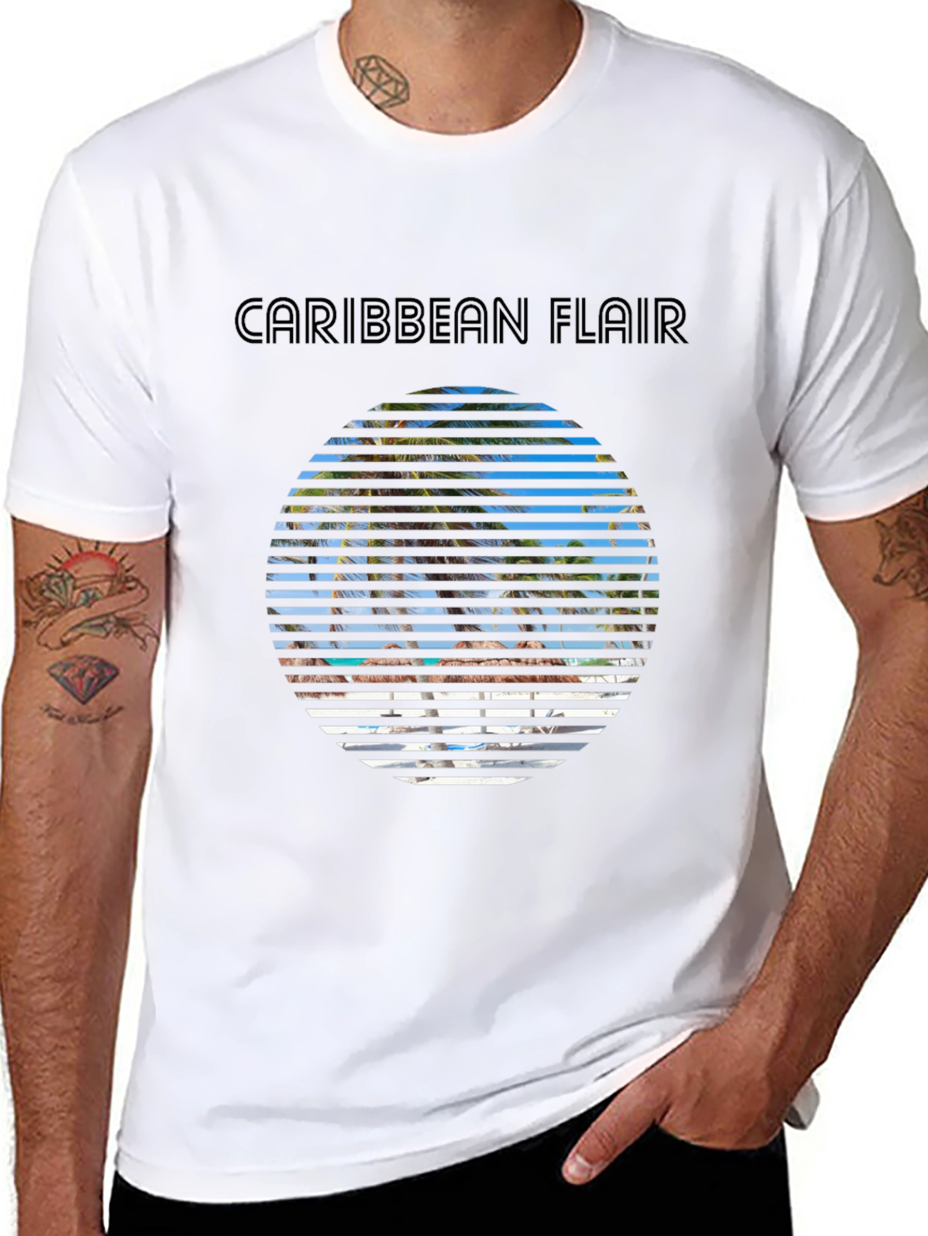 Caribbean Flair Graphic T-Shirt - Vacation Style