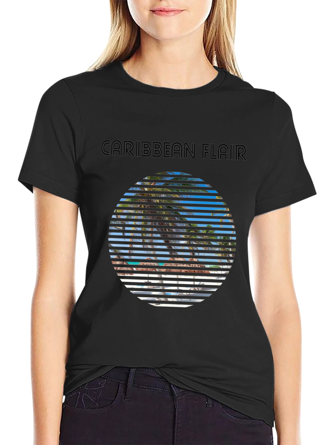 Caribbean Flair Graphic T-Shirt - Vacation Style