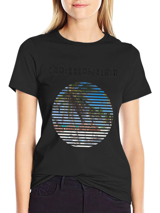 Caribbean Flair Graphic T-Shirt - Vacation Style