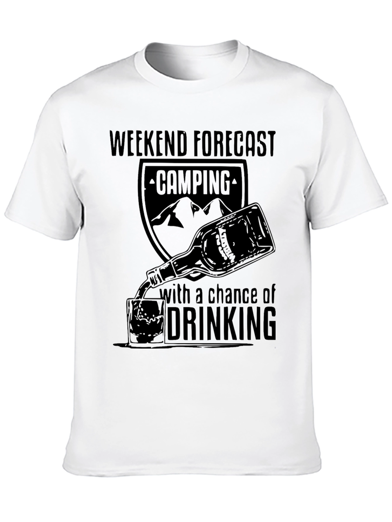 Camping and Drinking Weekend Forecast T-Shirt