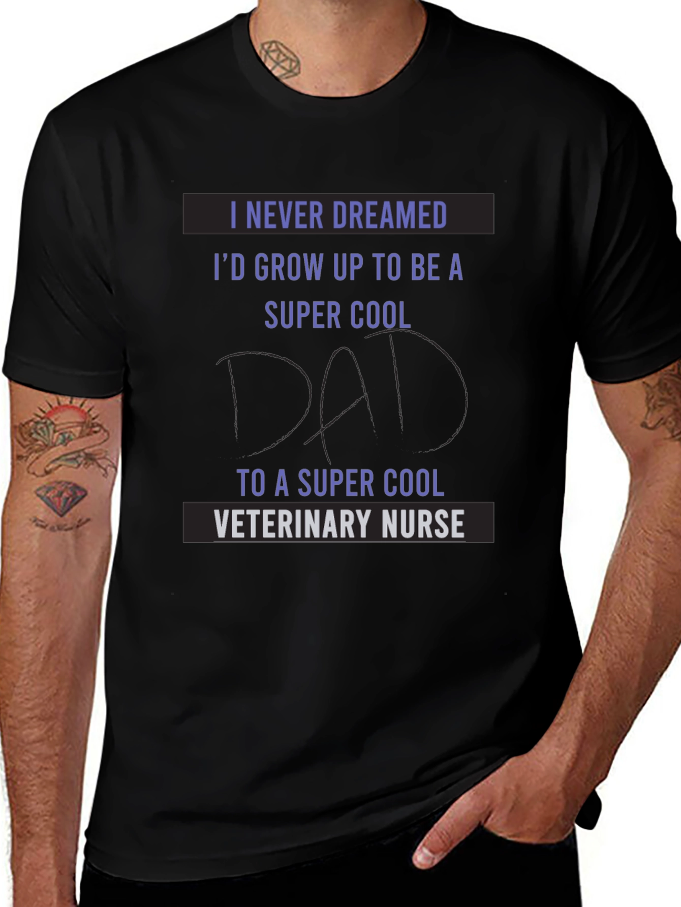 Super Cool Veterinary Nurse Dad T-Shirt