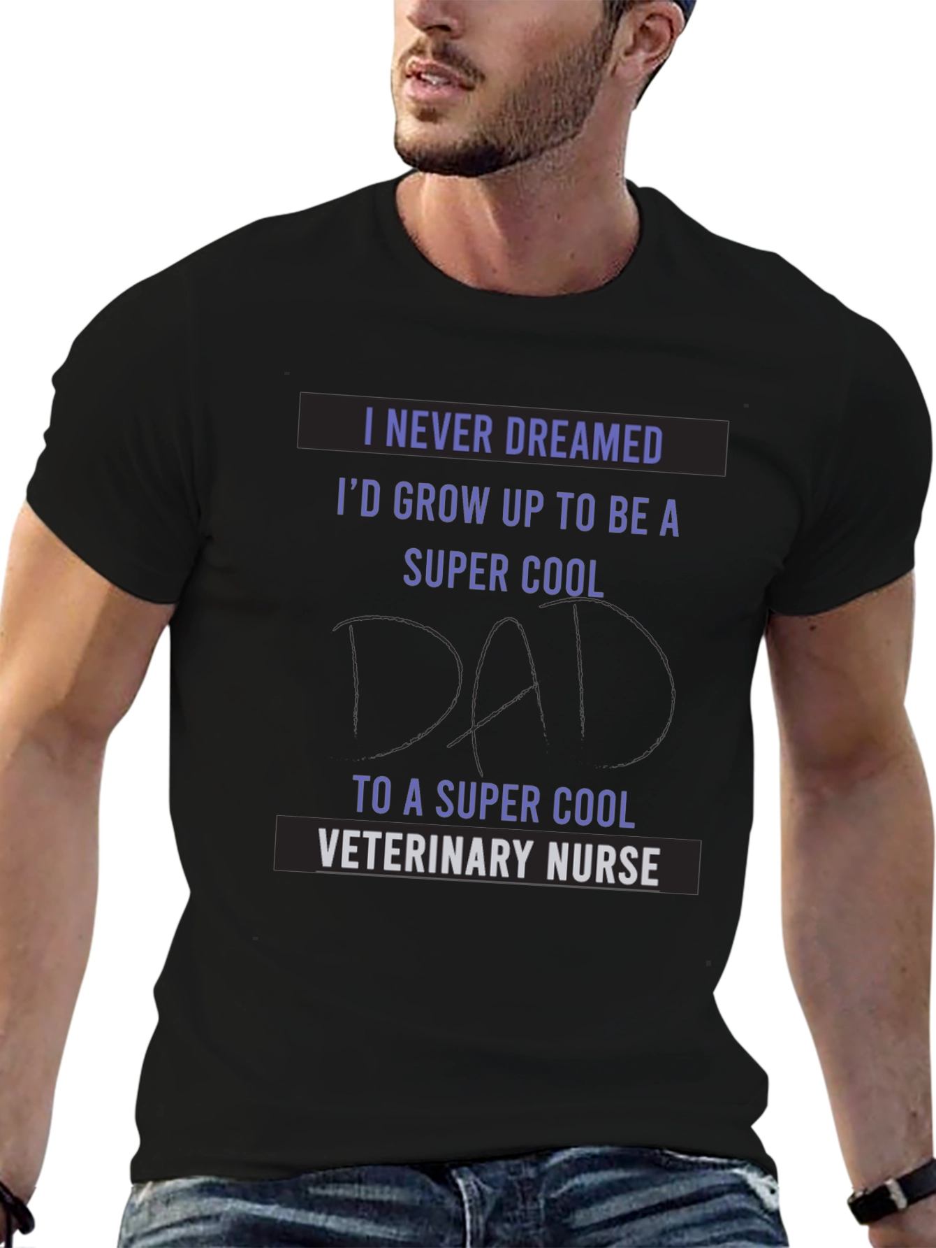 Super Cool Veterinary Nurse Dad T-Shirt