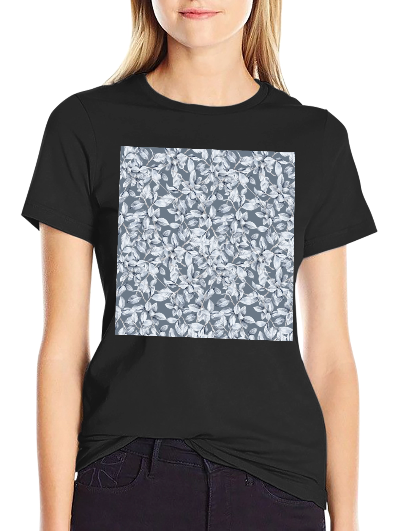 Leaf Pattern T-Shirt - Stylish Casual Wear