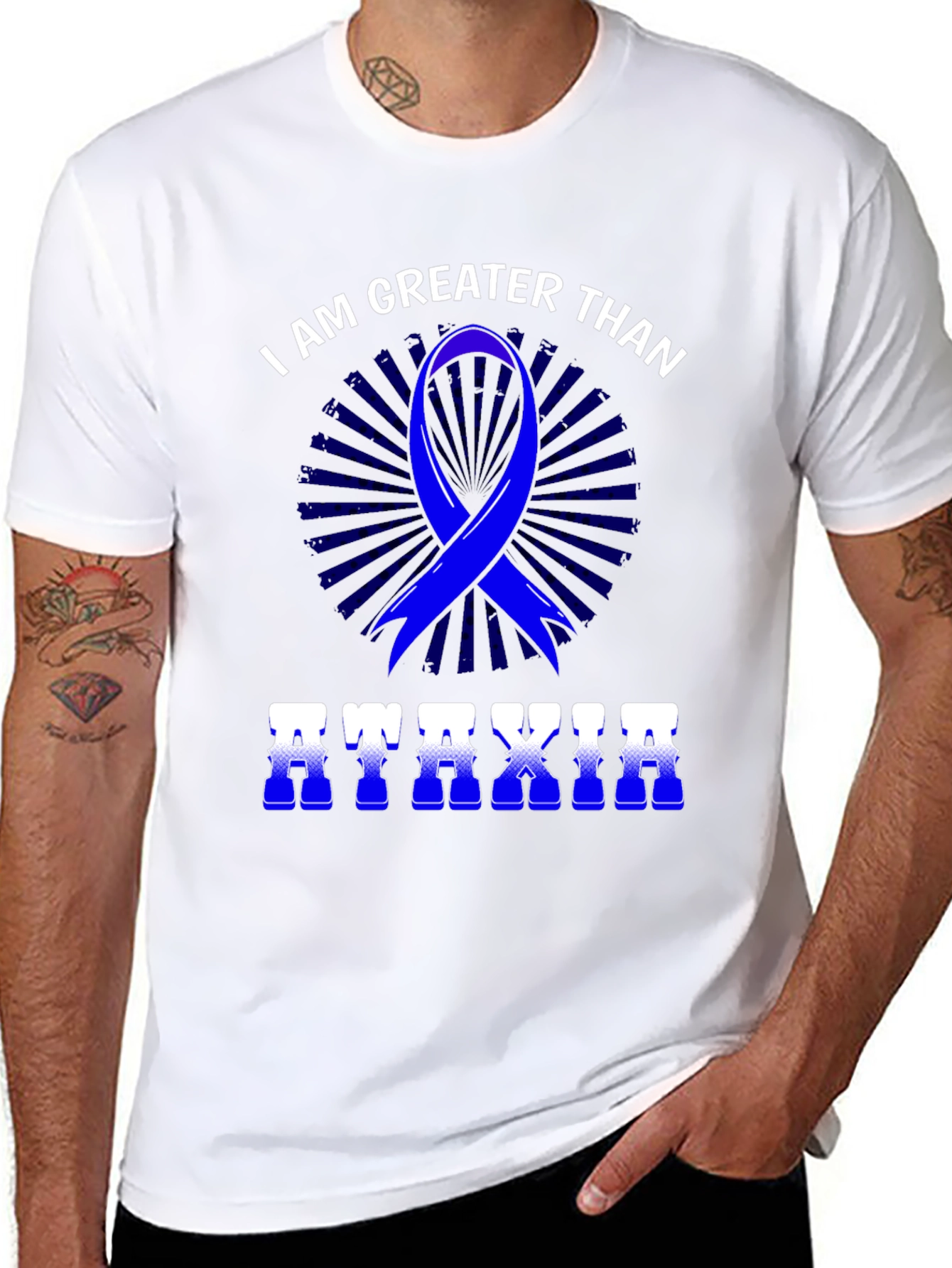 Ataxia Awareness T-Shirt - I Am Greater Than