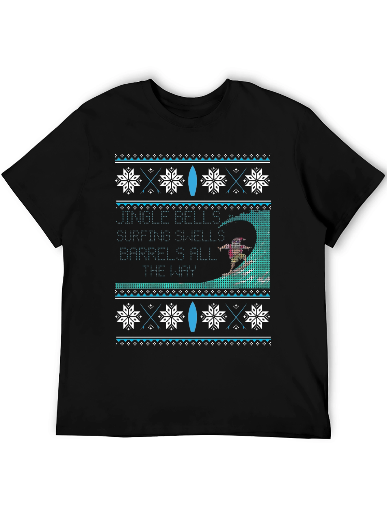Surfing Christmas Ugly T-Shirt