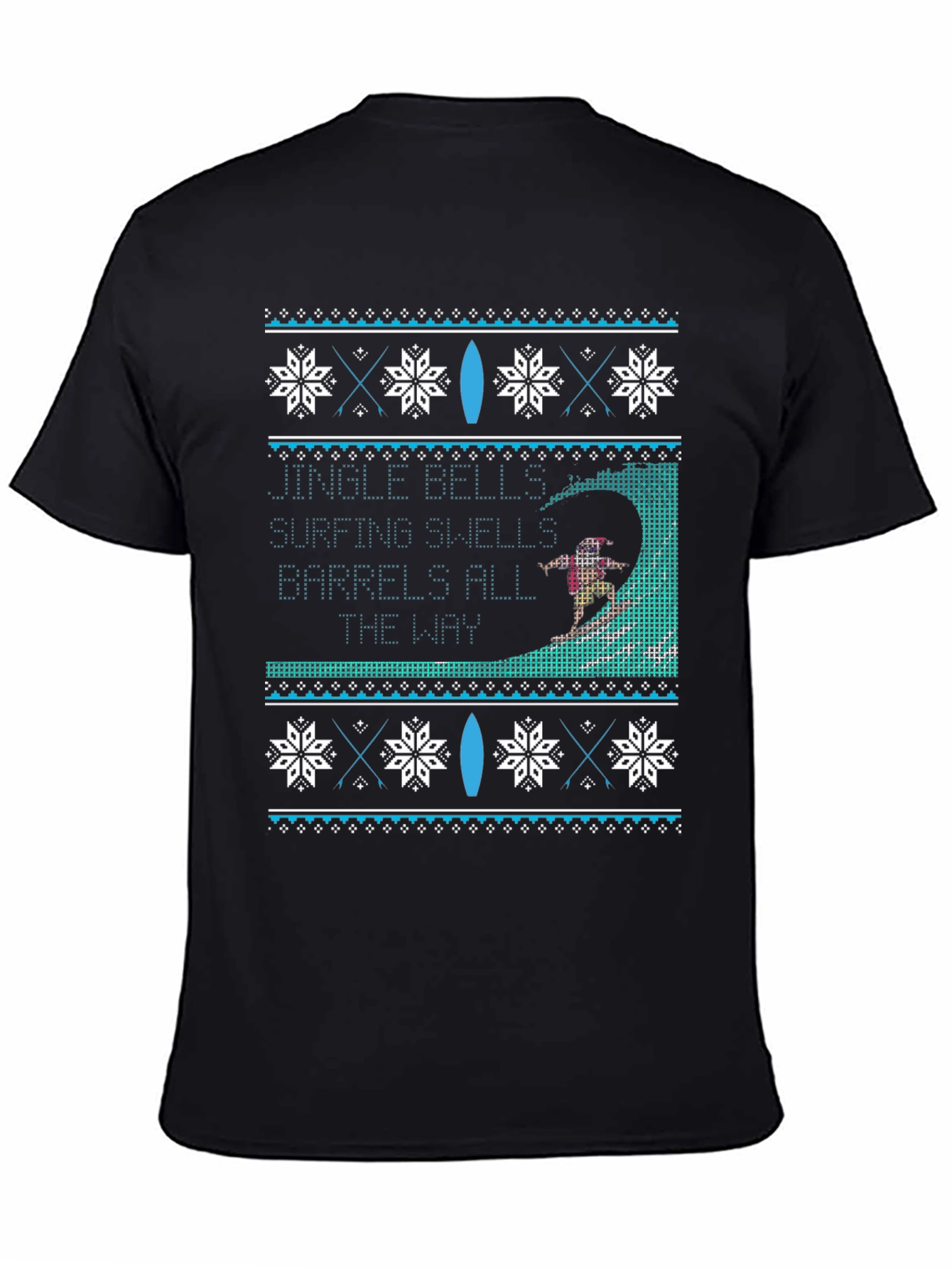 Surfing Christmas Ugly T-Shirt
