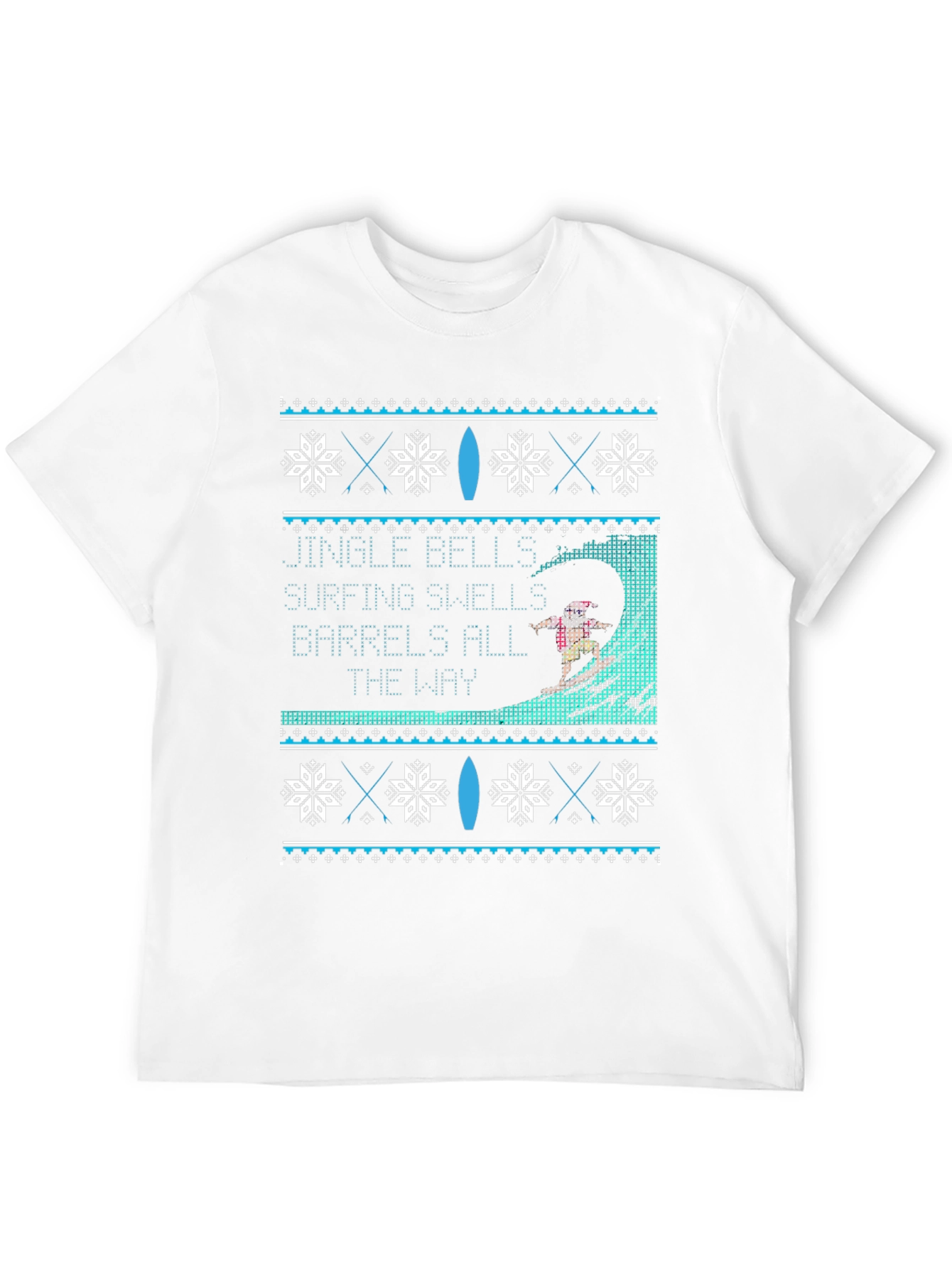 Surfing Christmas Ugly T-Shirt