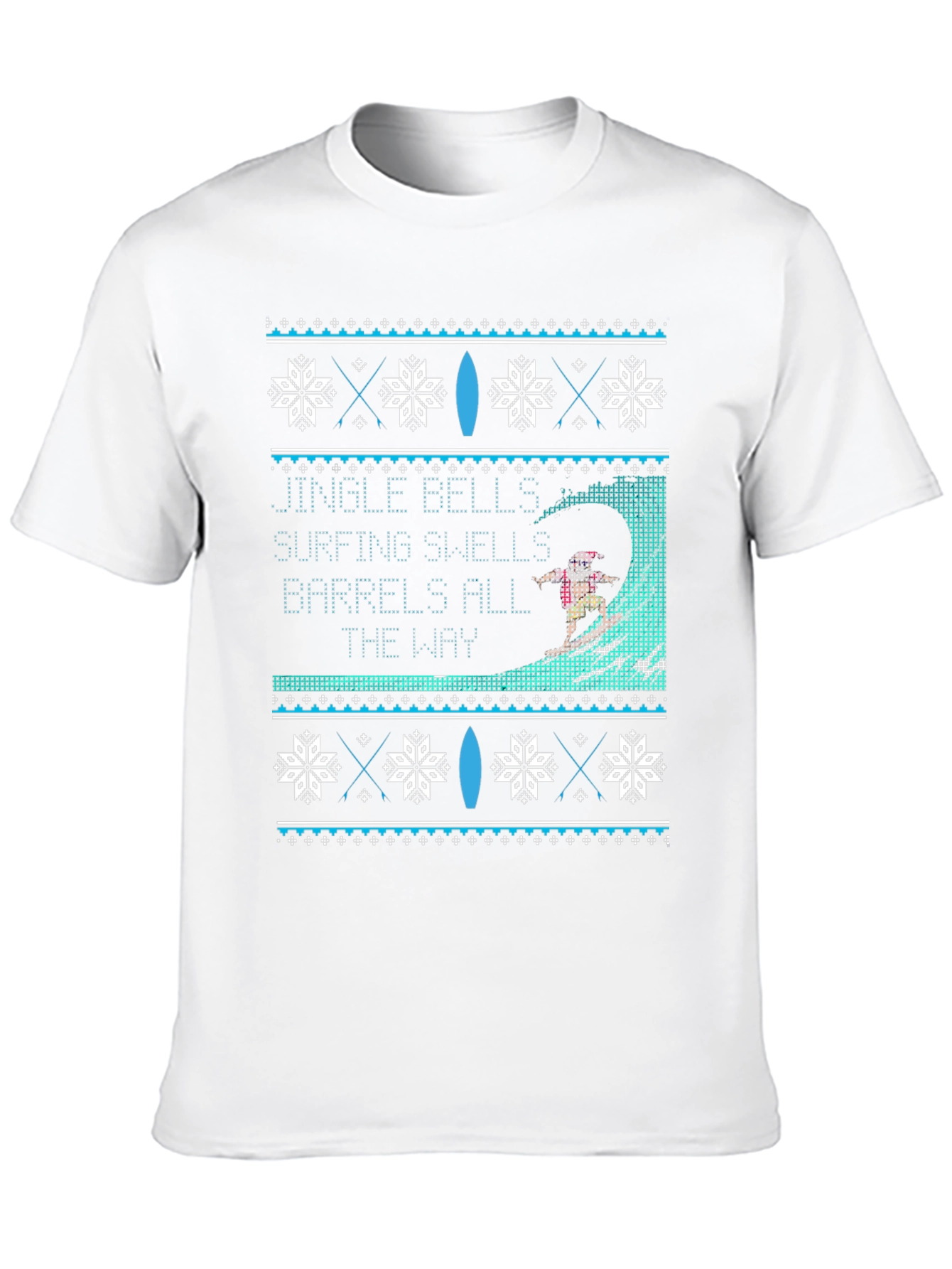 Surfing Christmas Ugly T-Shirt