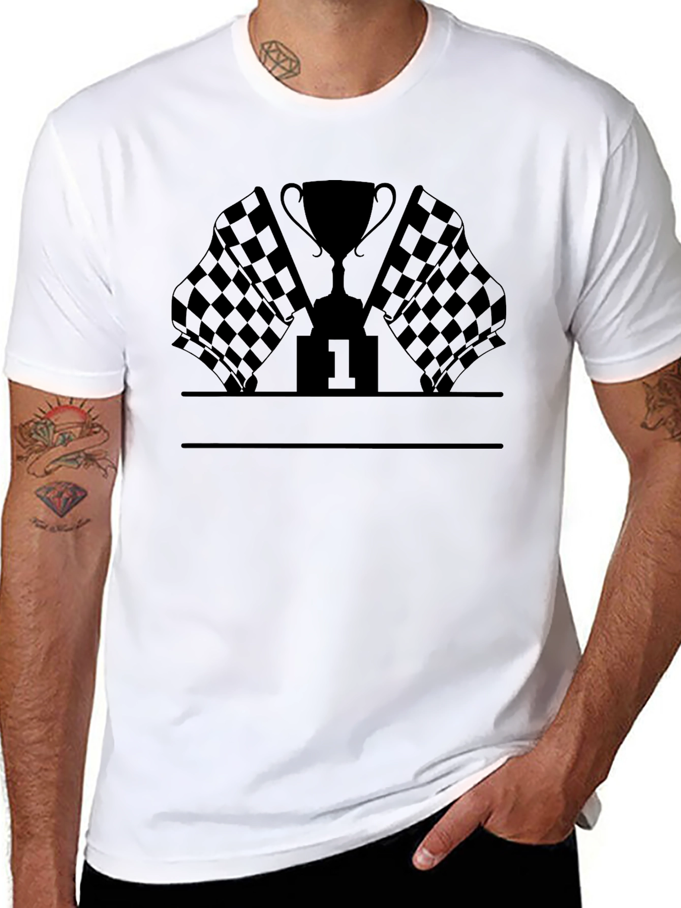 Racing Trophy T-Shirt - Black Motorsport Tee
