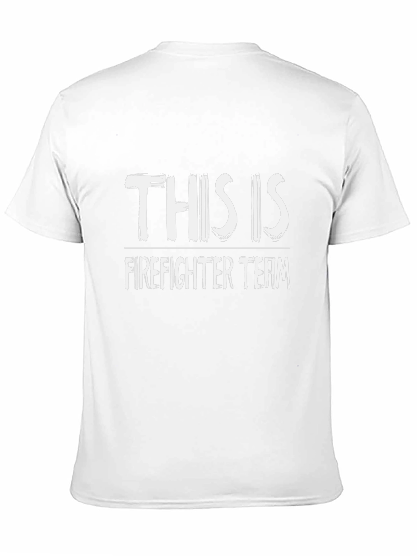 Firefighter Team T-Shirt - Black Crew Neck Tee