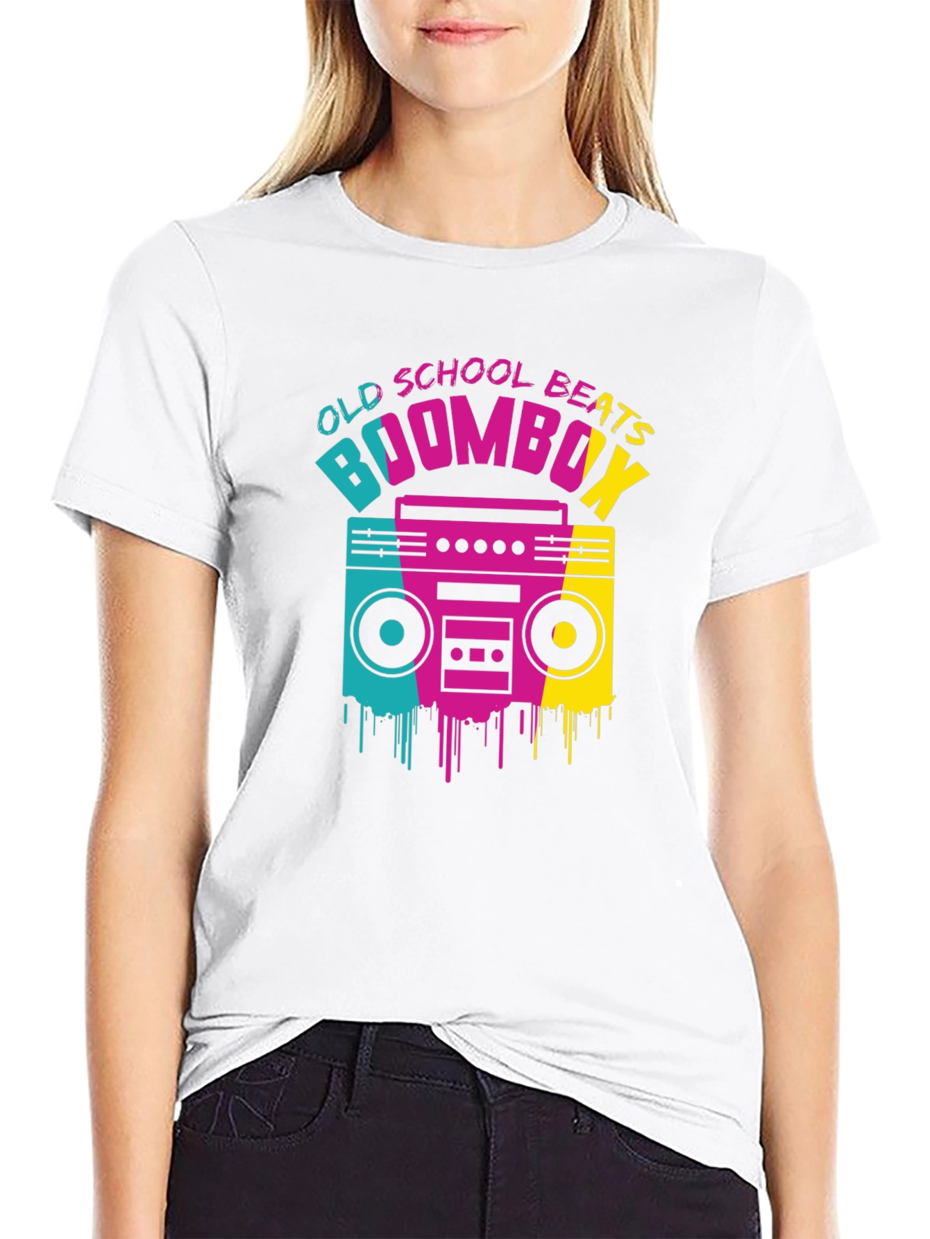 Old School Beats Boombox Graphic Tee