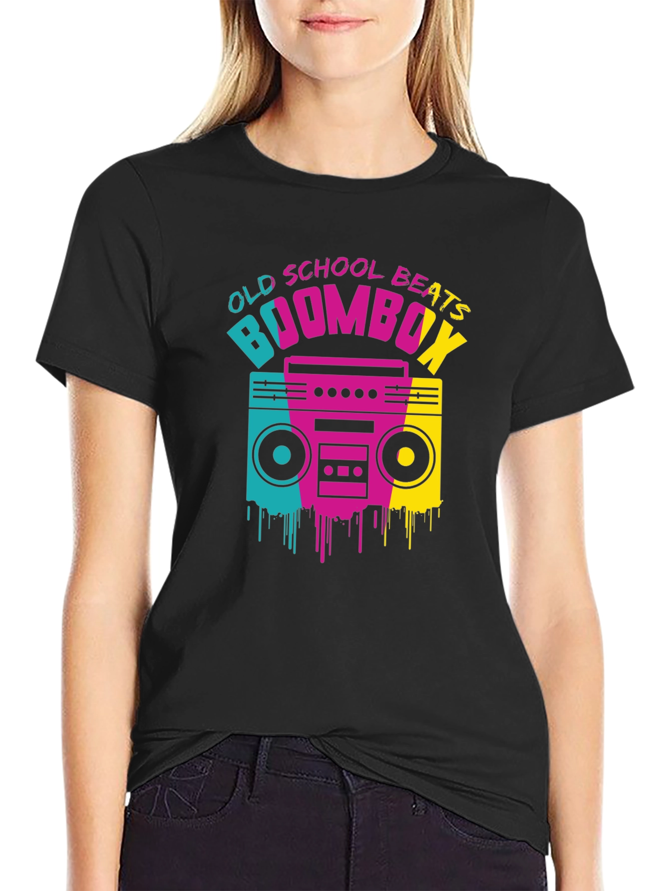 Old School Beats Boombox Graphic Tee